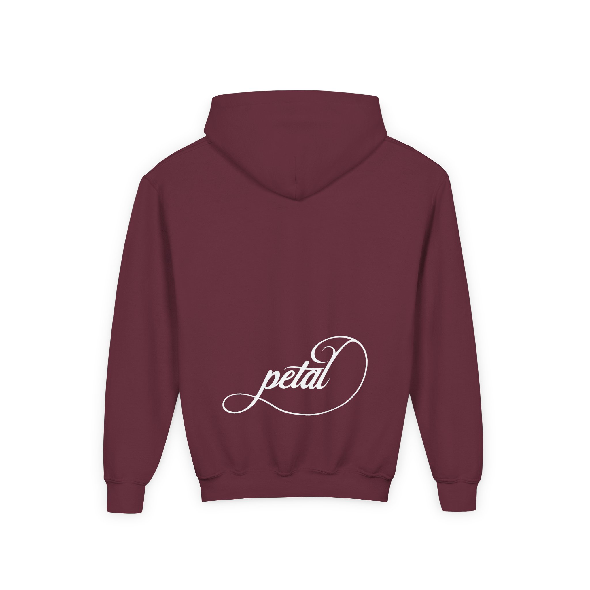 AG petal blurred flowers Youth Heavy Blend Hooded Sweatshirt - Image 4