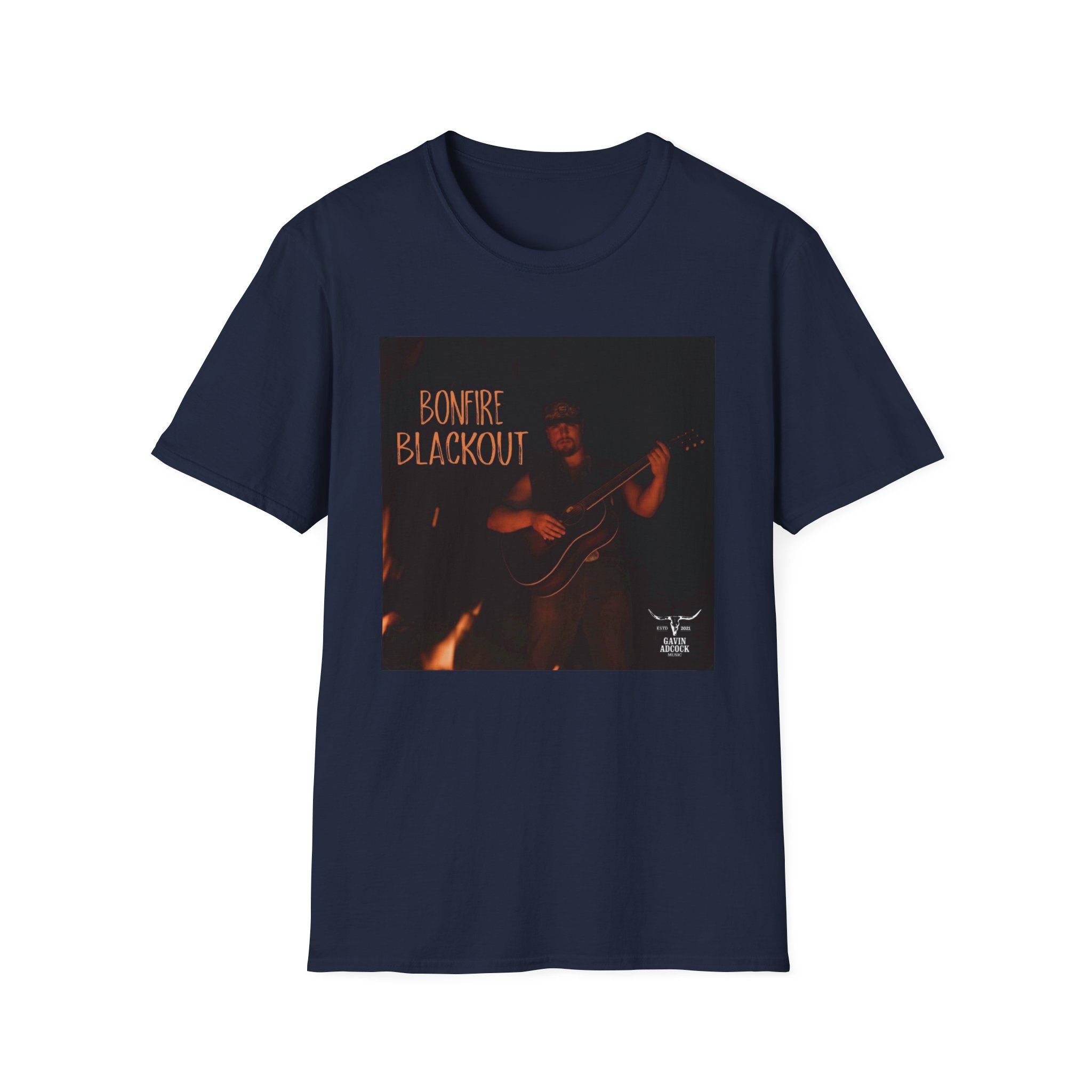 Gavin Adcock Bonfire Blackout Unisex Softstyle T-Shirt - Image 3