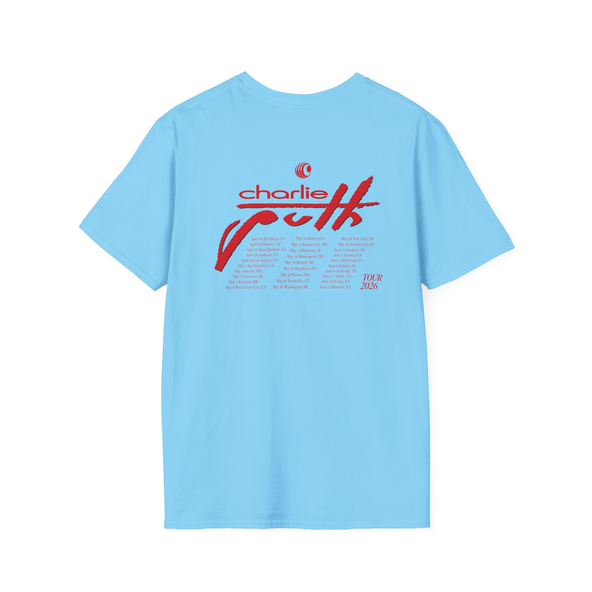 Charlie Puth Charlie Puth 2026 Tour Unisex Softstyle T-Shirt - Image 12