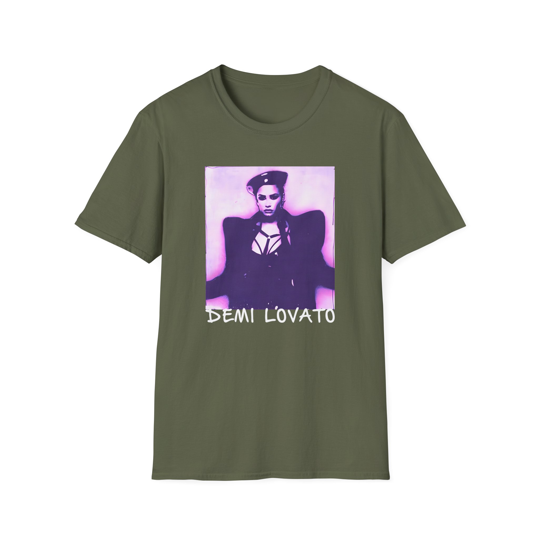 D L Lilac Gradient Photo Unisex Softstyle T-Shirt - Image 7