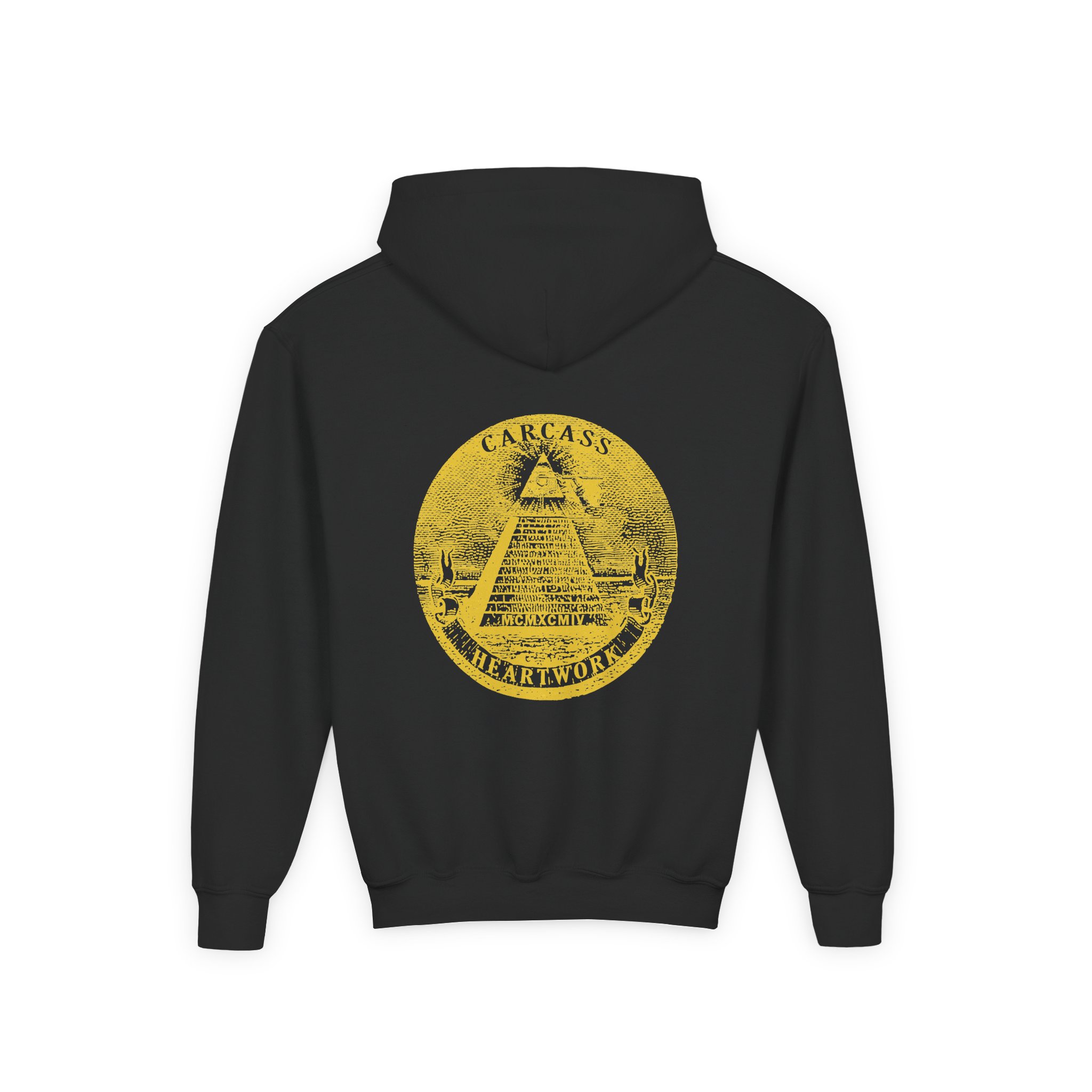 Youth Carcass Heartwork Heavy Blend Hooded Sweatshirt - Image 4