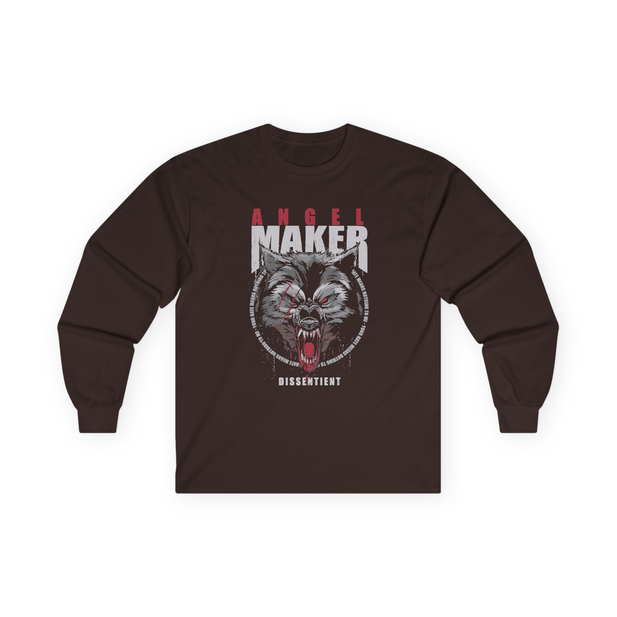 Angelmaker Battle Wolf Unisex Ultra Cotton Long Sleeve Tee - Image 3