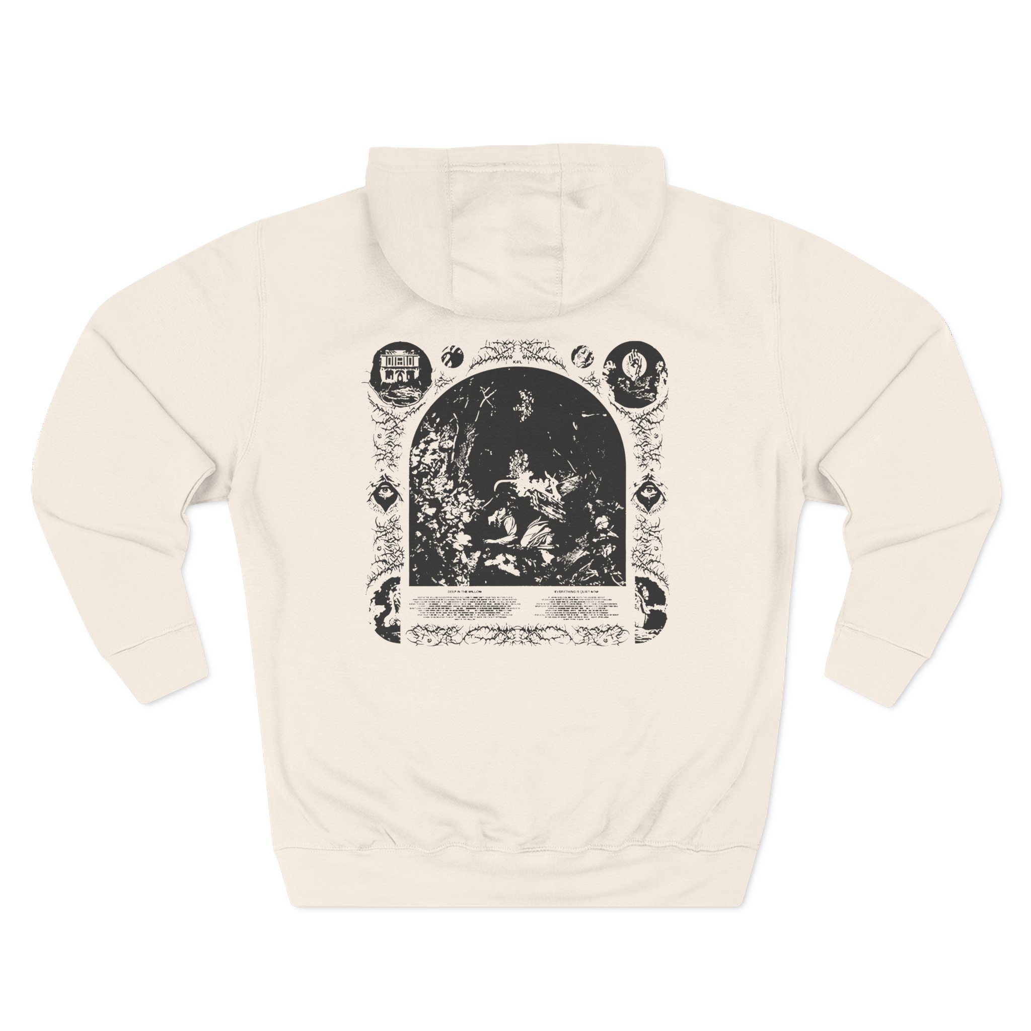 Knocked Loose Quiet Now Three-Panel Fleece Hoodie - Image 2