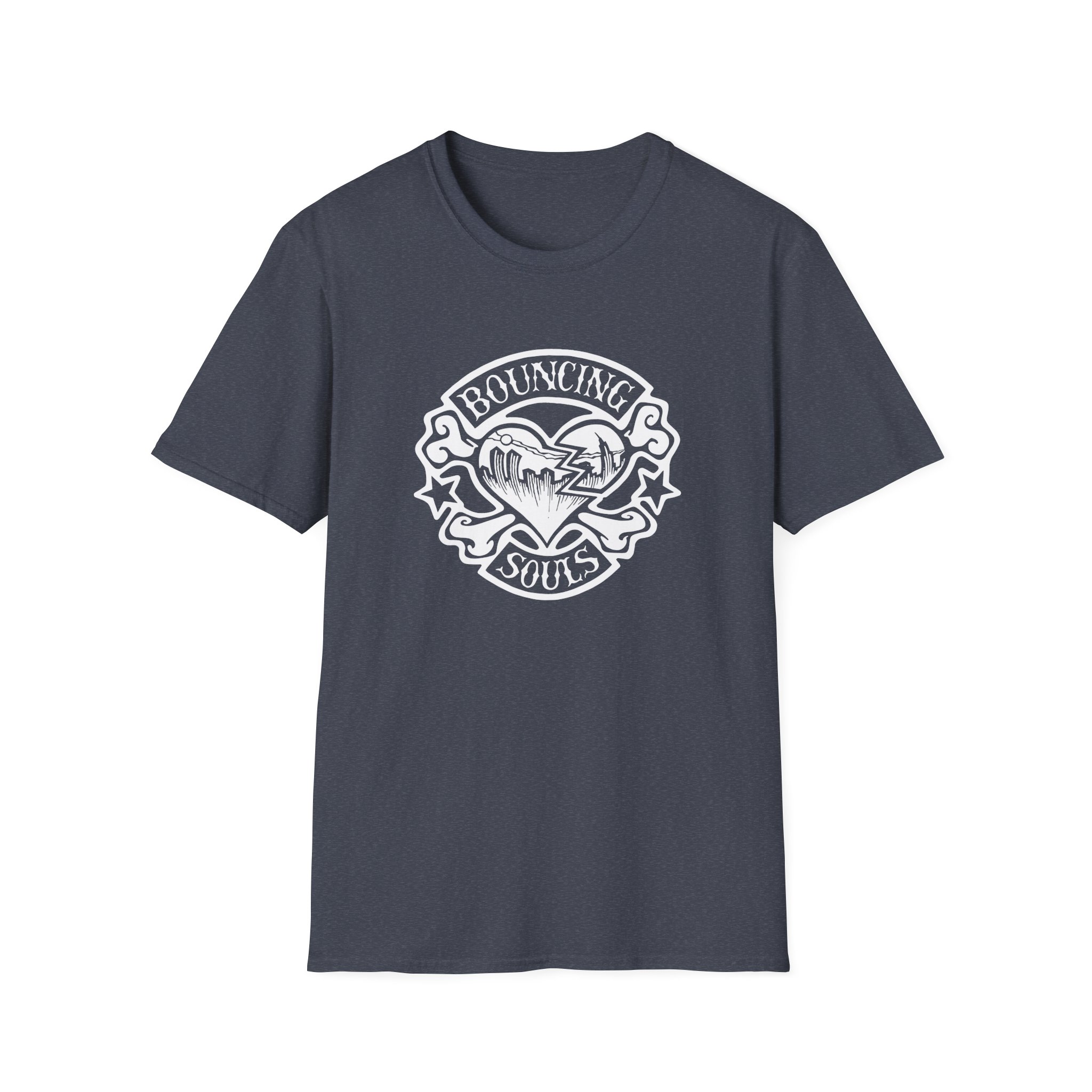 Cold Cuts the Bouncing Souls Rocker Heart Unisex Softstyle T-Shirt - Image 21