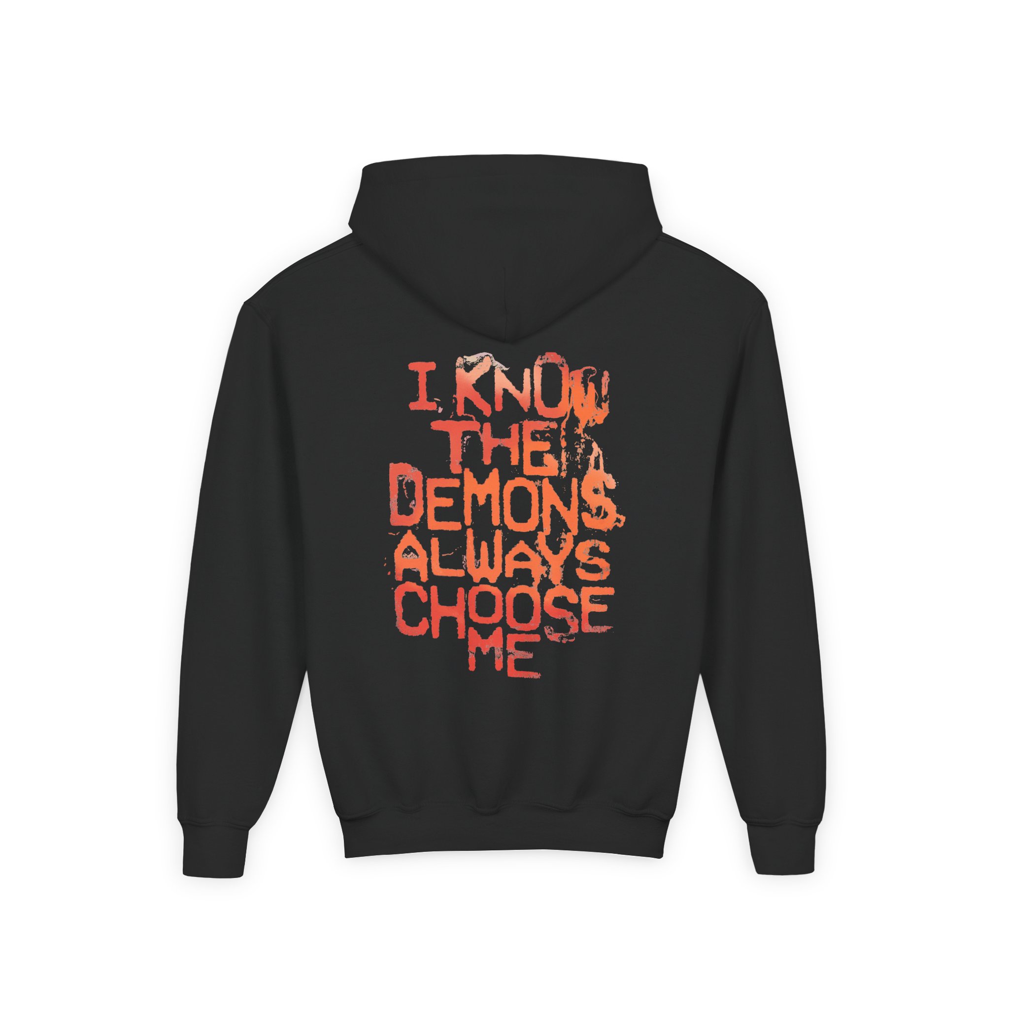 Poppy Demons Youth Heavy Blend Hooded Sweatshirt - Image 2