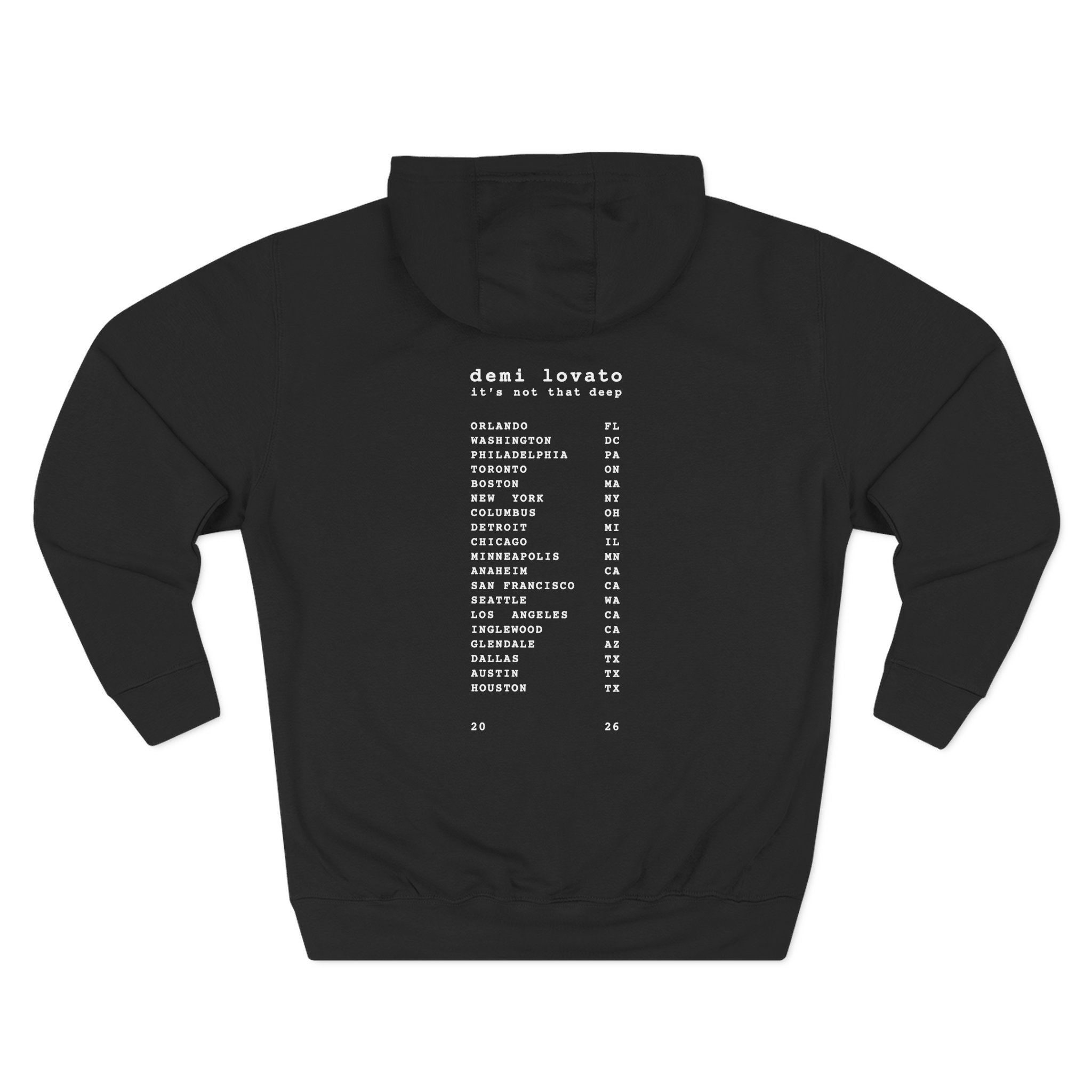 D L It’s Not That Deep Tour Three-panel Fleece Hoodie - Image 2