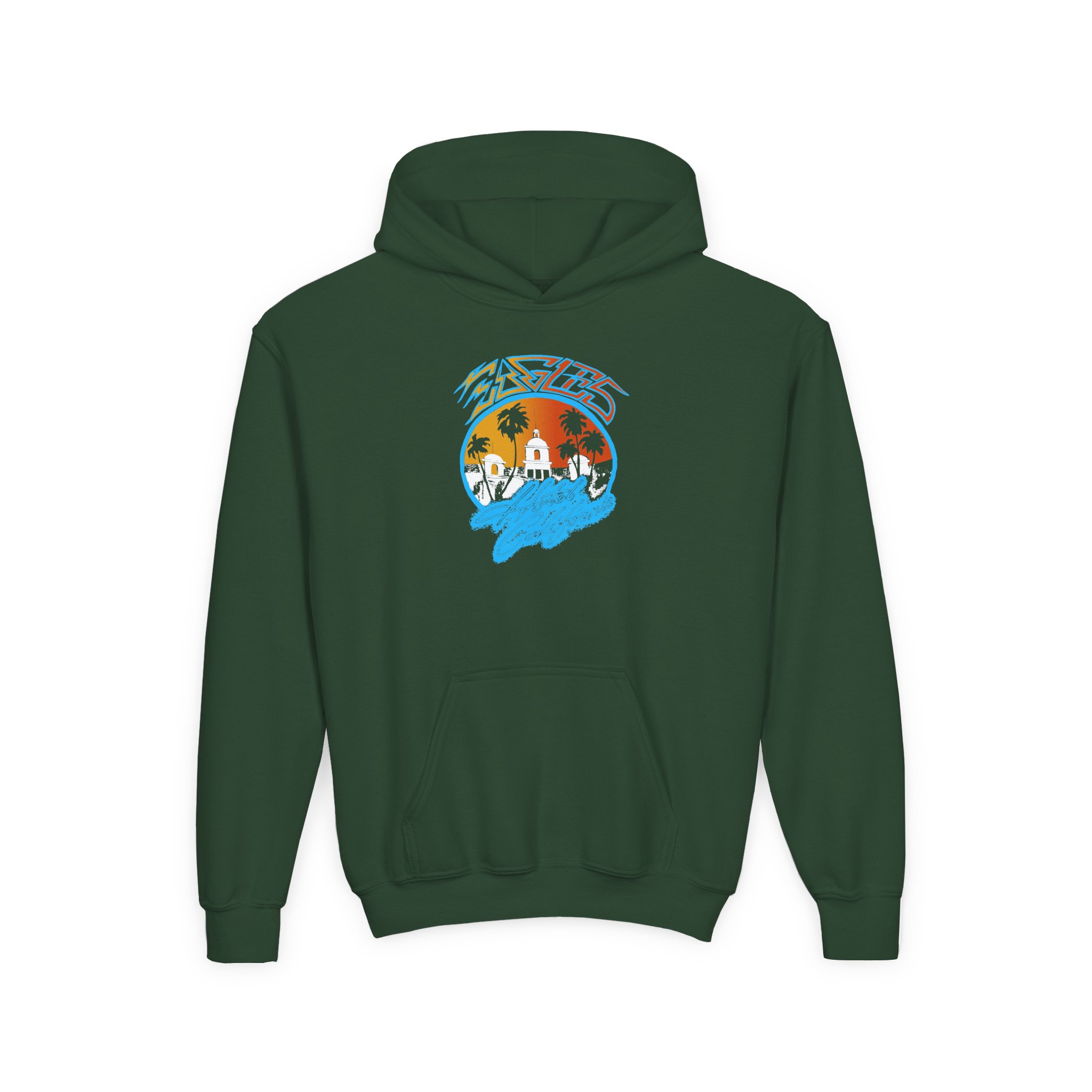 Youth The Eagles Hotel California Heavy Blend Hooded Sweatshirt - Image 3