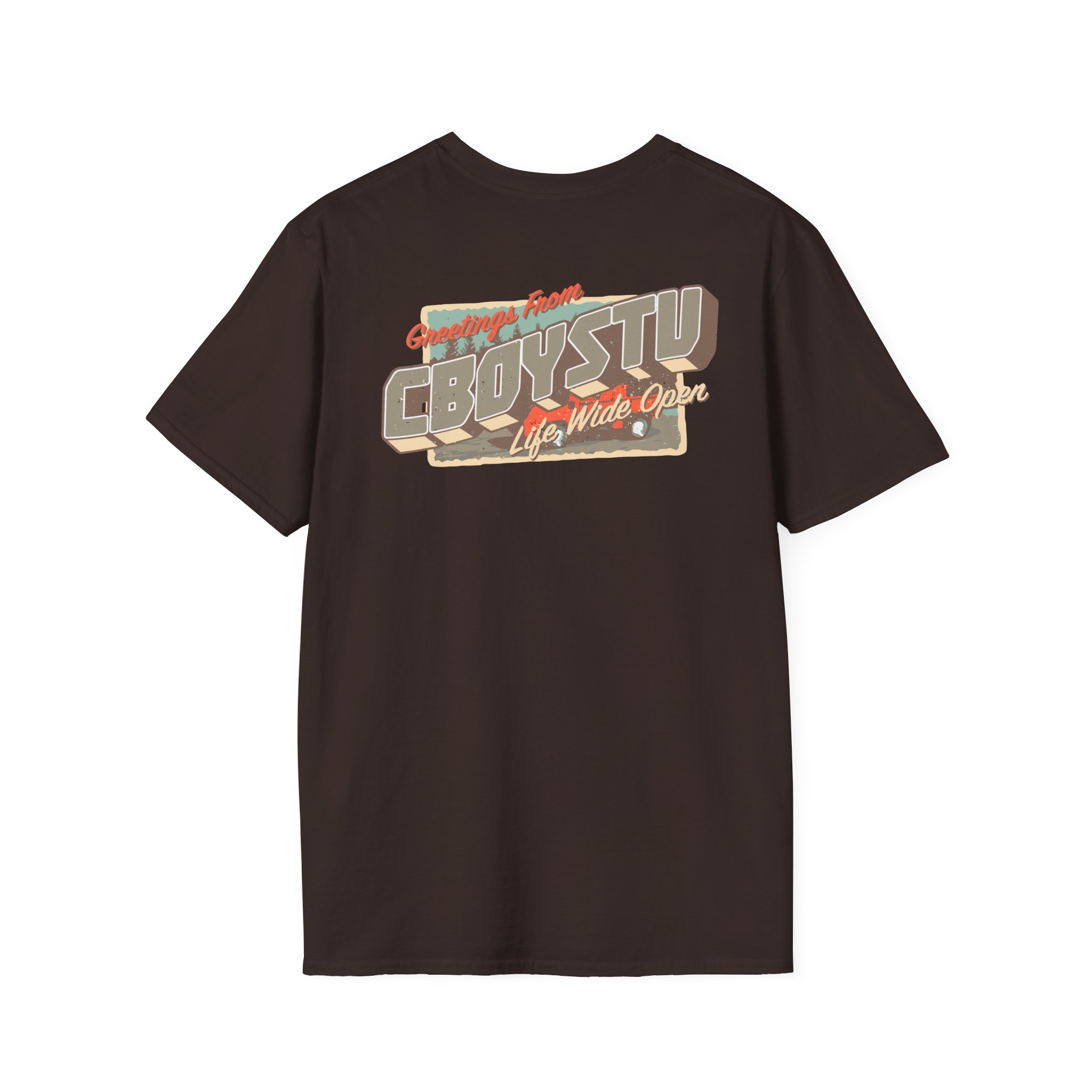 Cboystv Postcard Unisex Softstyle T-Shirt - Image 6