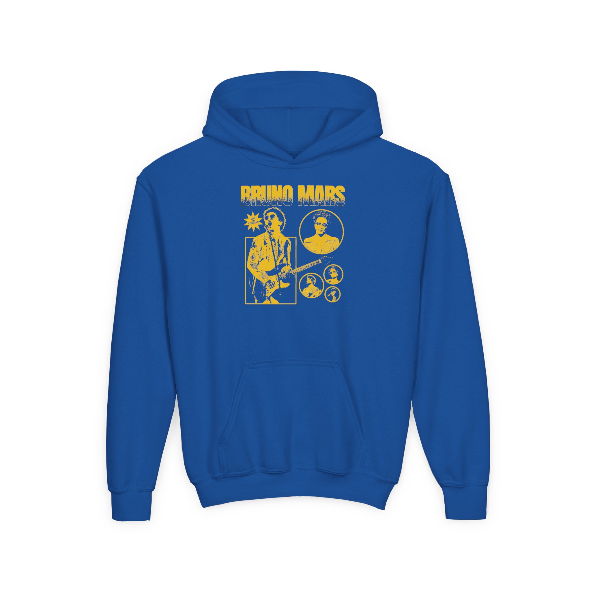Bruno Mars Youth Heavy Blend Hooded Sweatshirt - Image 5