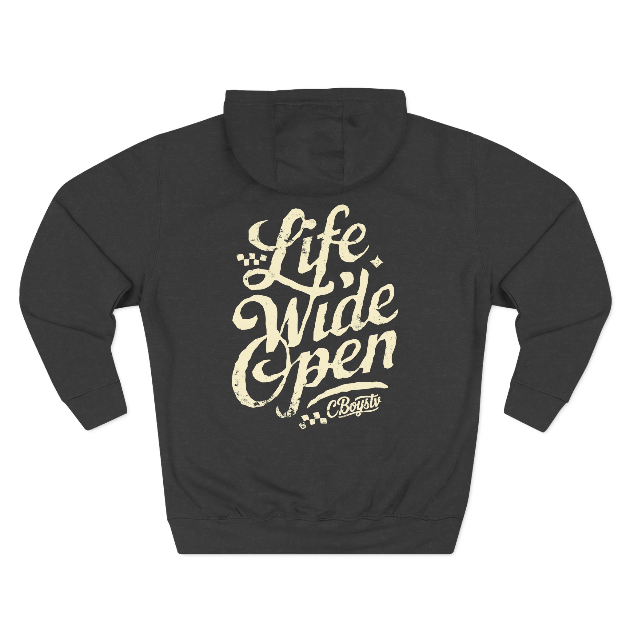 Cboystv Tan Script Three-Panel Fleece Hoodie - Image 4