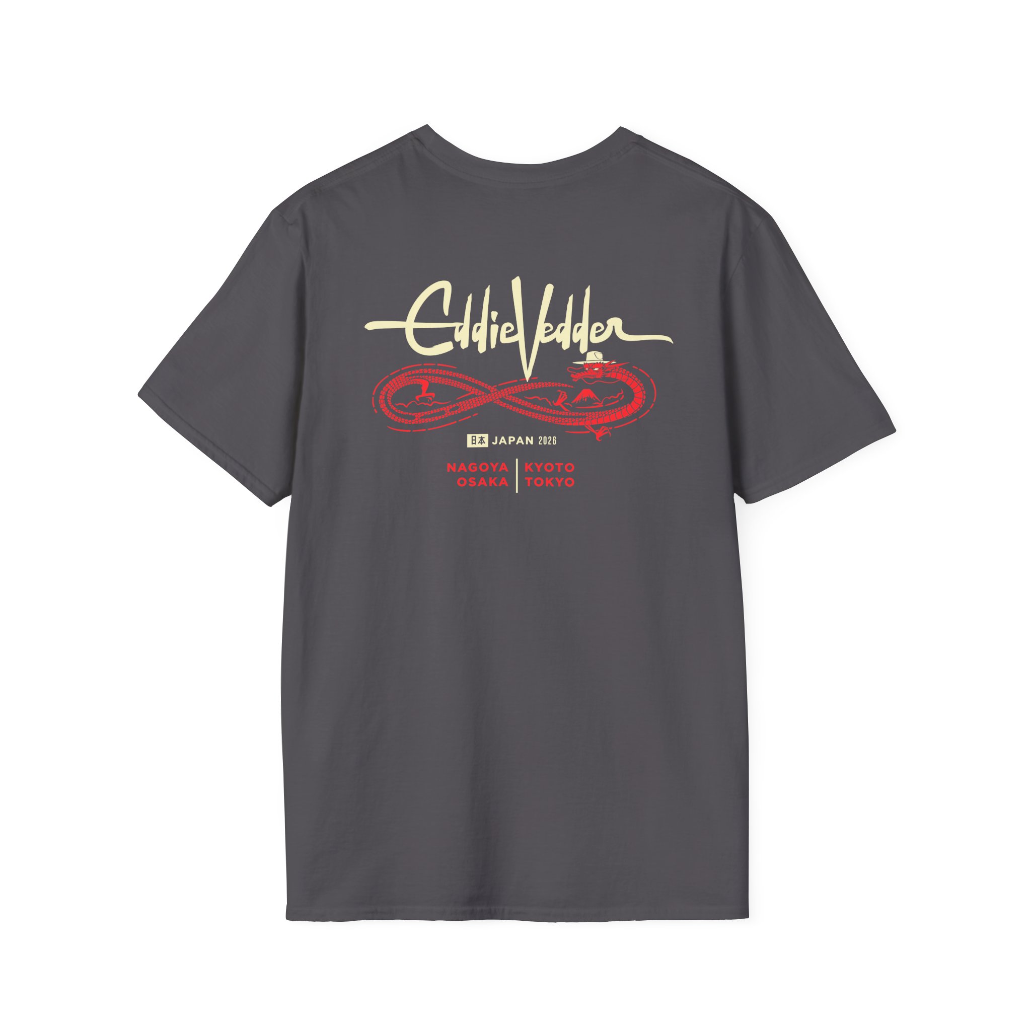 Eddie Vedder Figure 8 Dragon Unisex Softstyle T-Shirt - Image 8