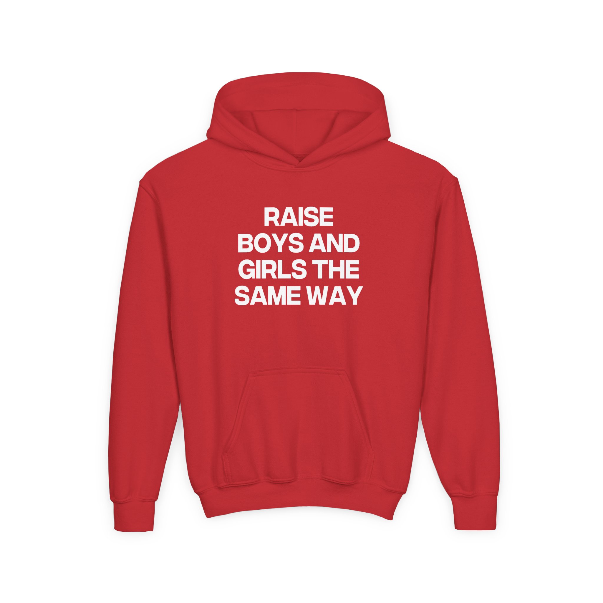 Jenny Holzer Raise the Same Way Youth Heavy Blend Hooded Sweatshirt - Image 13