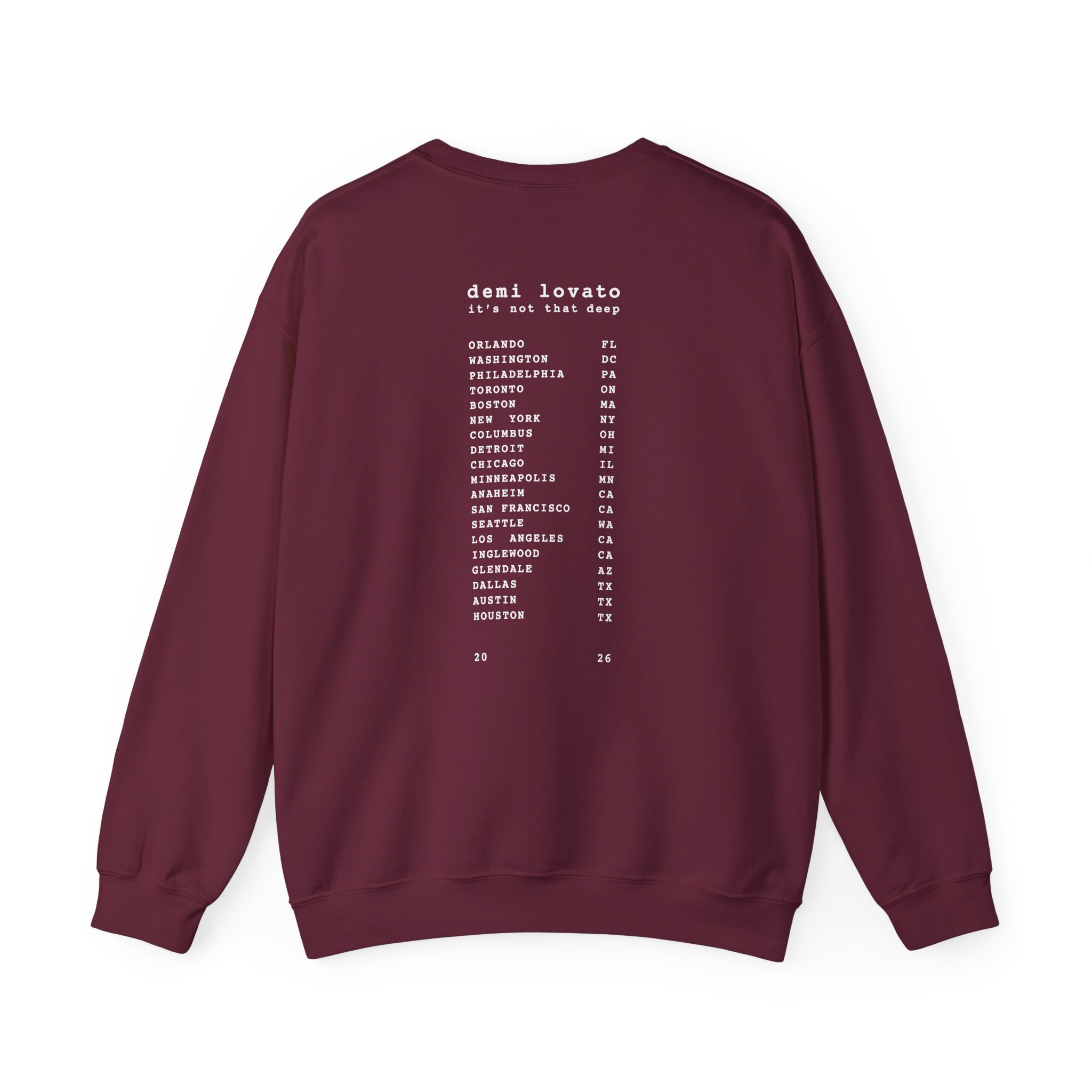 D L It’s Not That Deep Tour Unisex Heavy Blend™ Crewneck Sweatshirt - Image 4