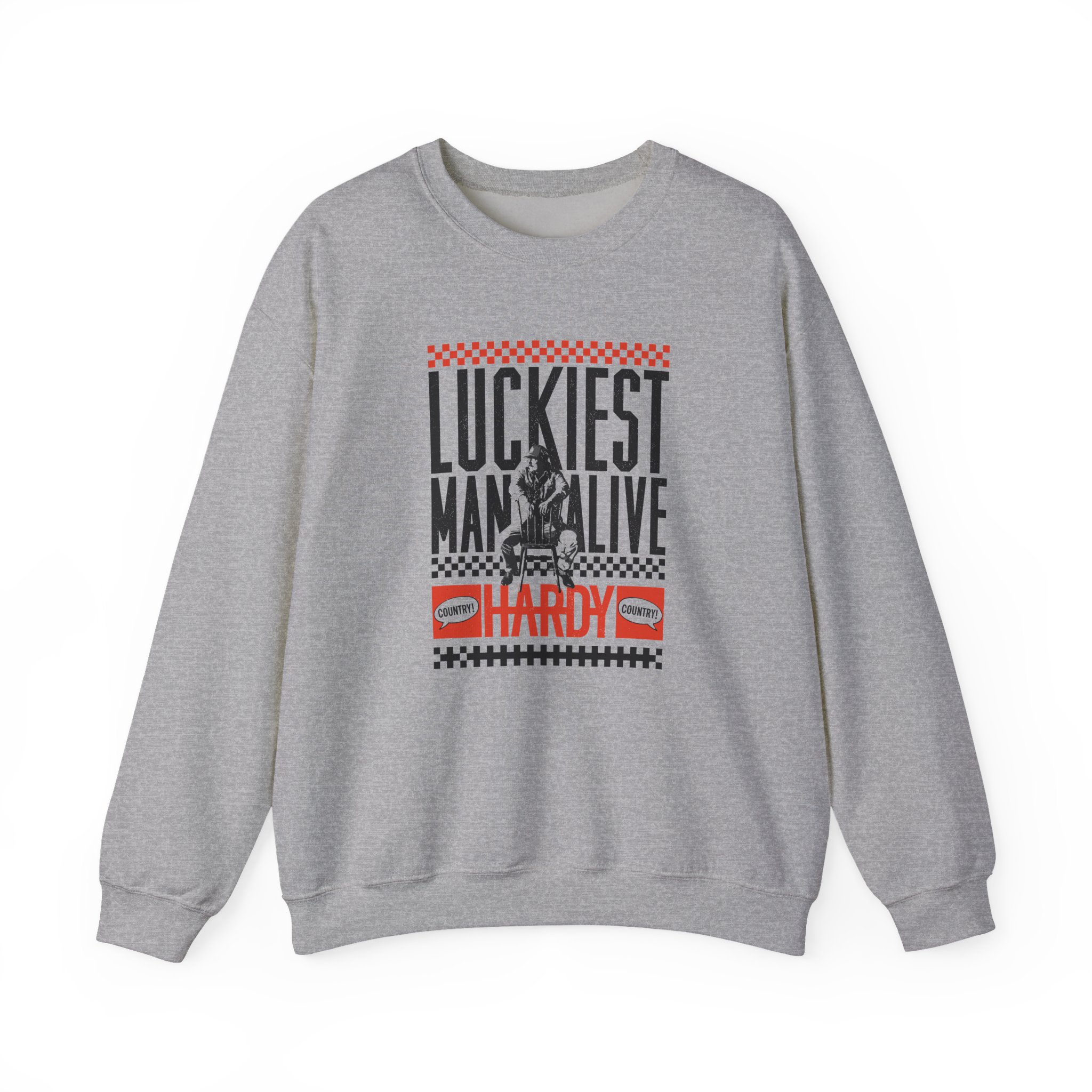 Hd Luckiest Man Alive Unisex Heavy Blend™ Crewneck Sweatshirt - Image 7