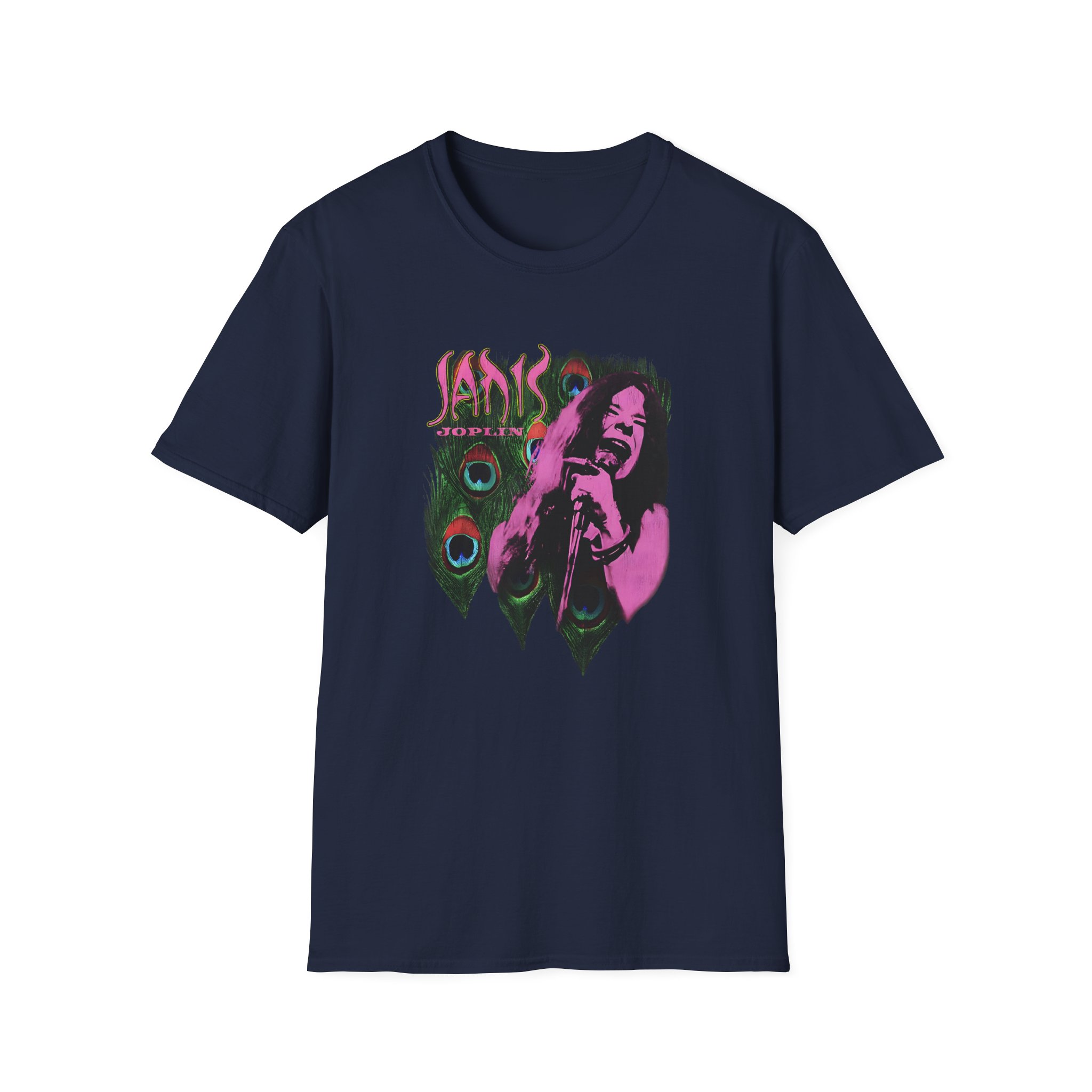 Janis Joplin Sings Vintage Unisex Softstyle T-shirt - Image 5