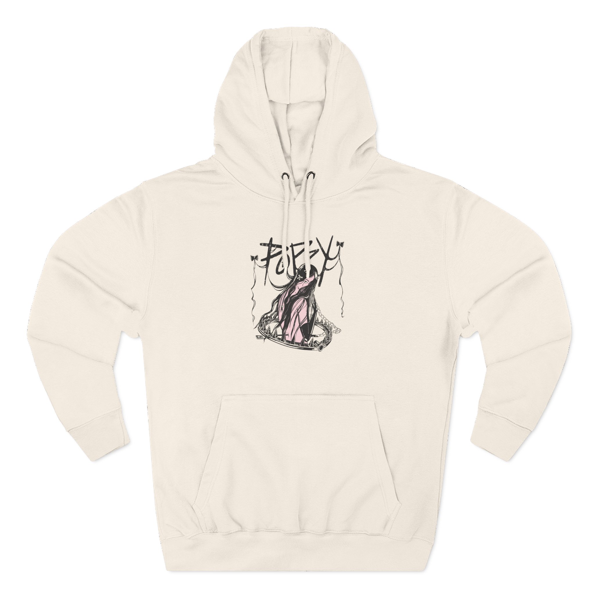 Poppy Negative Spaces Three-Panel Fleece Hoodie - Image 5