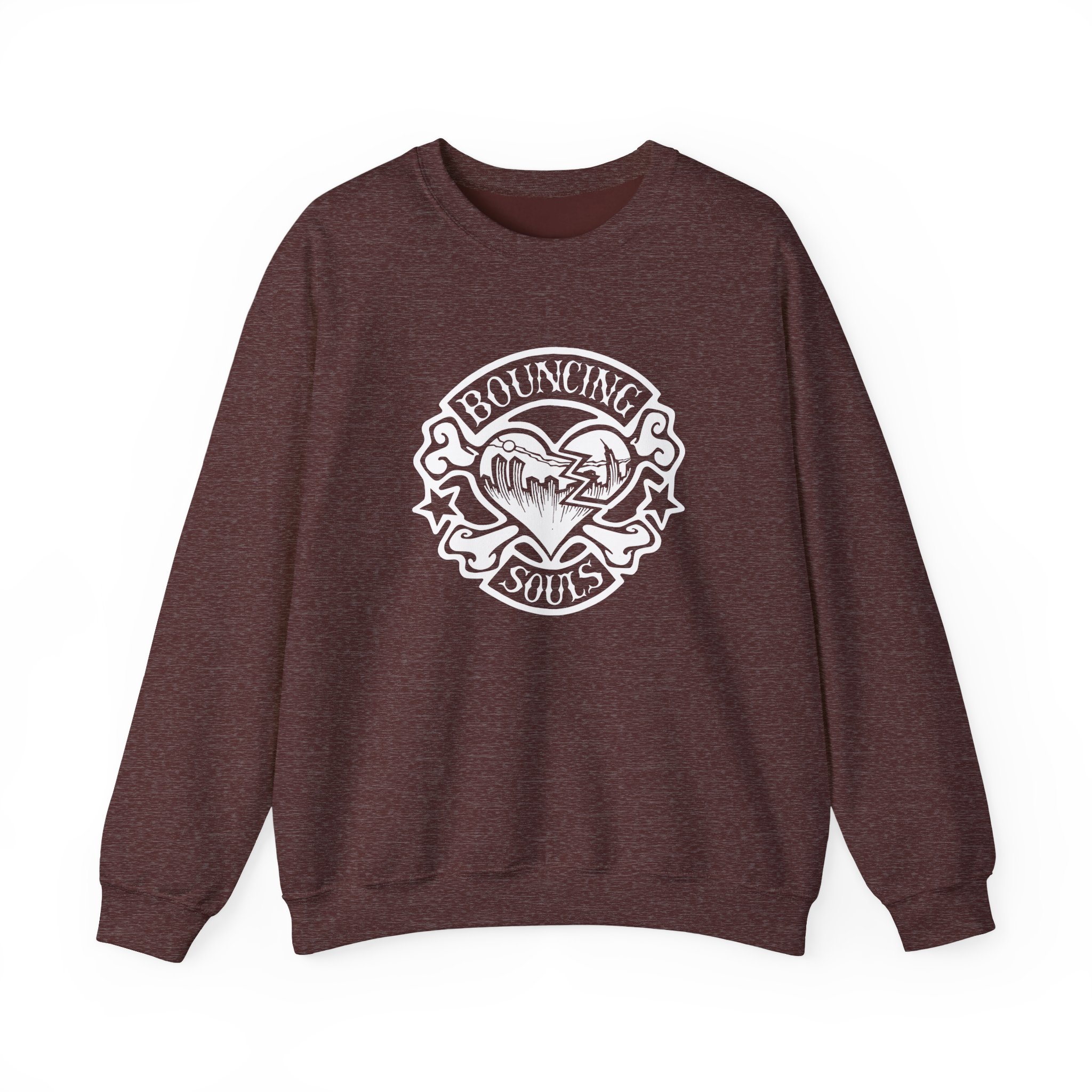 Cold Cuts the Bouncing Souls Rocker Heart Unisex Heavy Blend™ Crewneck Sweatshirt - Image 3