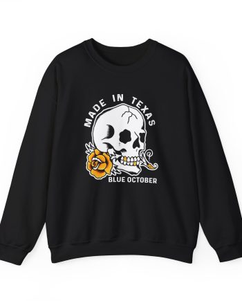 Blue October Skull Rose Unisex Heavy Blend™ Crewneck Sweatshirt
