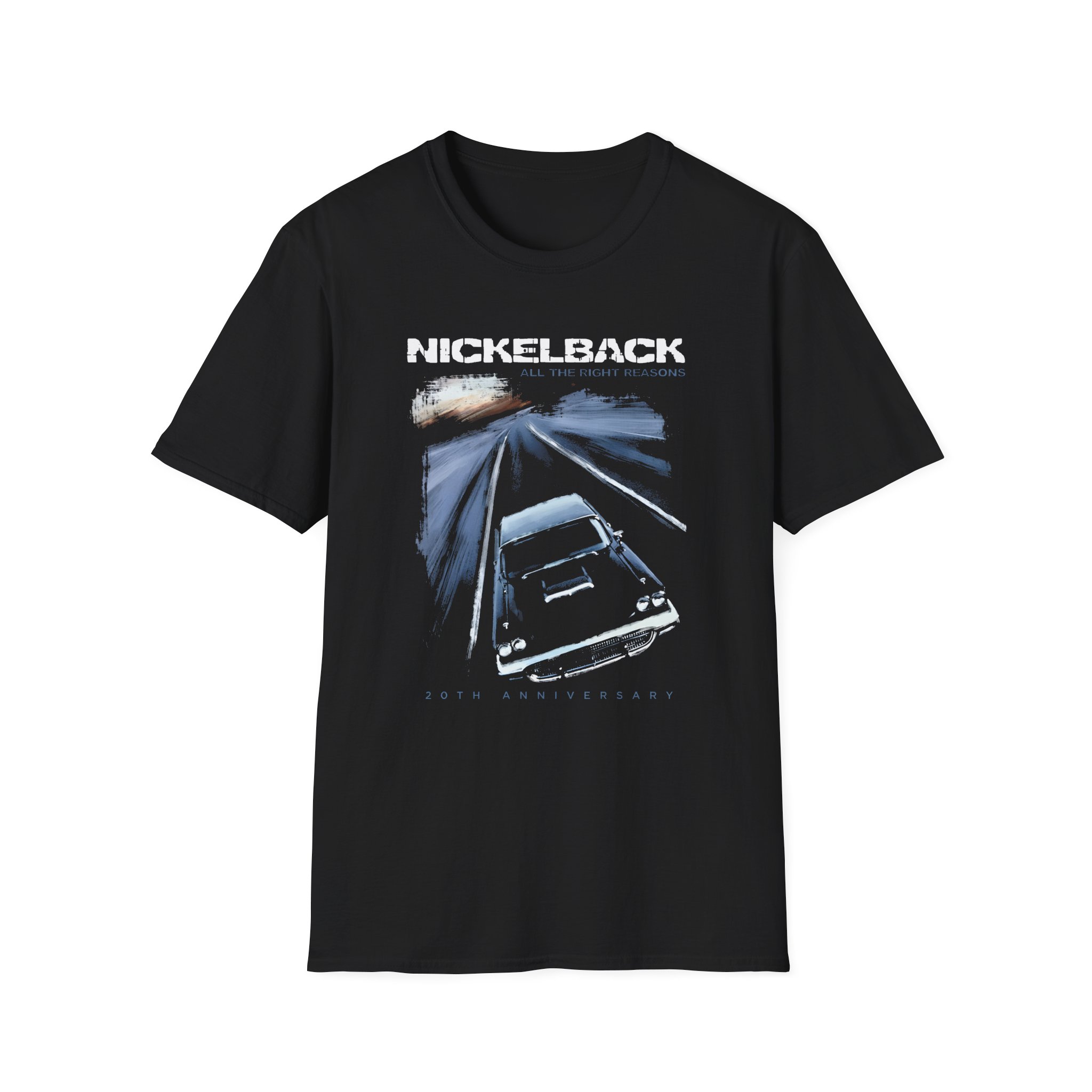 Nickelback Atrr 20th Anniversary Cover Unisex Softstyle T-Shirt