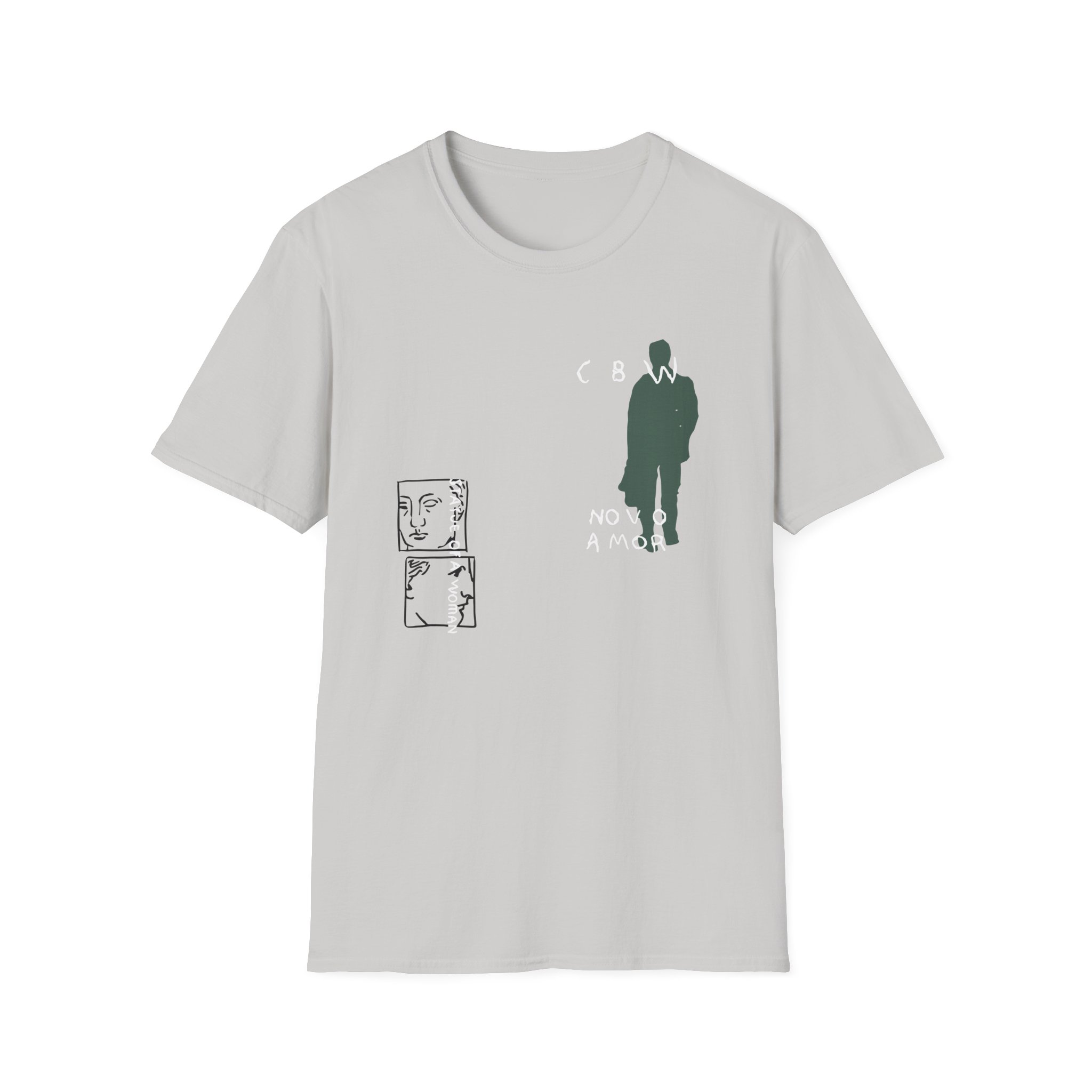 Novo Amor Statue Unisex Softstyle T-Shirt - Image 5