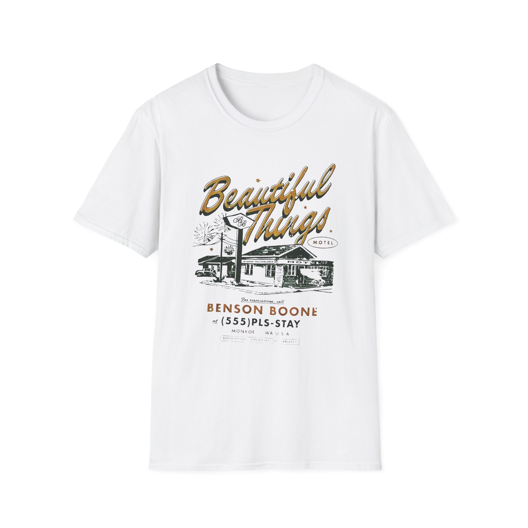 Benson Boone Beautiful Things Motel Unisex Softstyle T-Shirt