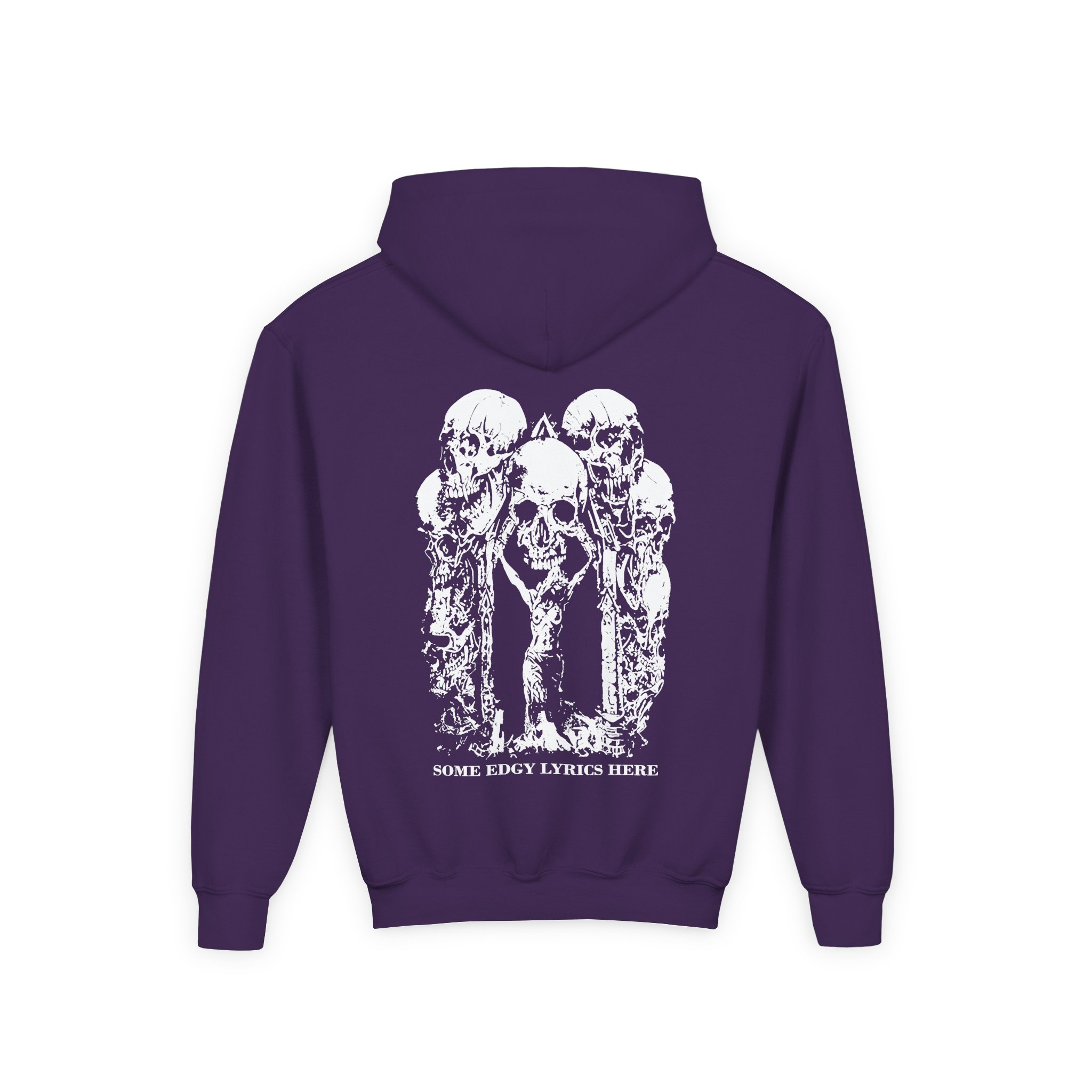 Paleface Swiss Edgy Halloween Youth Heavy Blend Hooded Sweatshirt - Image 12