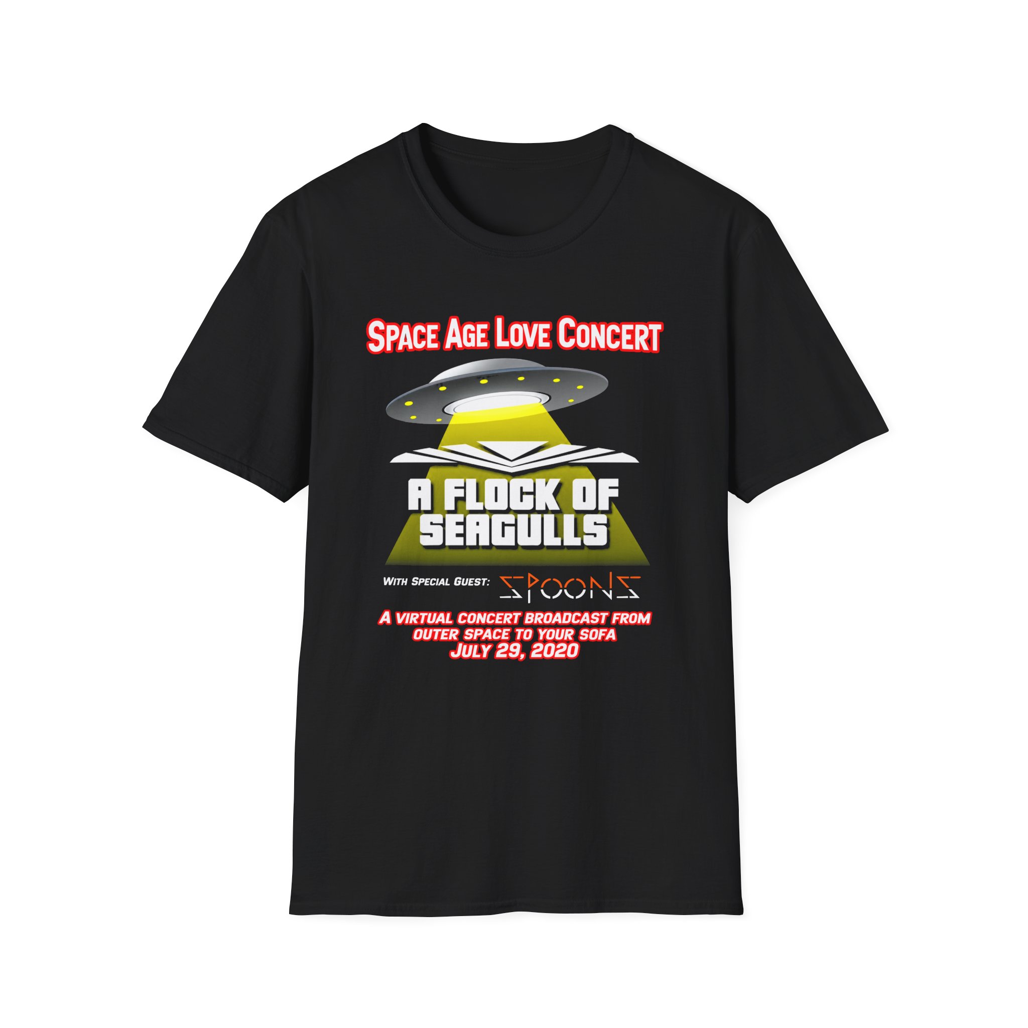 A Flock of Seagulls Space Age Love Concert Unisex Softstyle T-Shirt