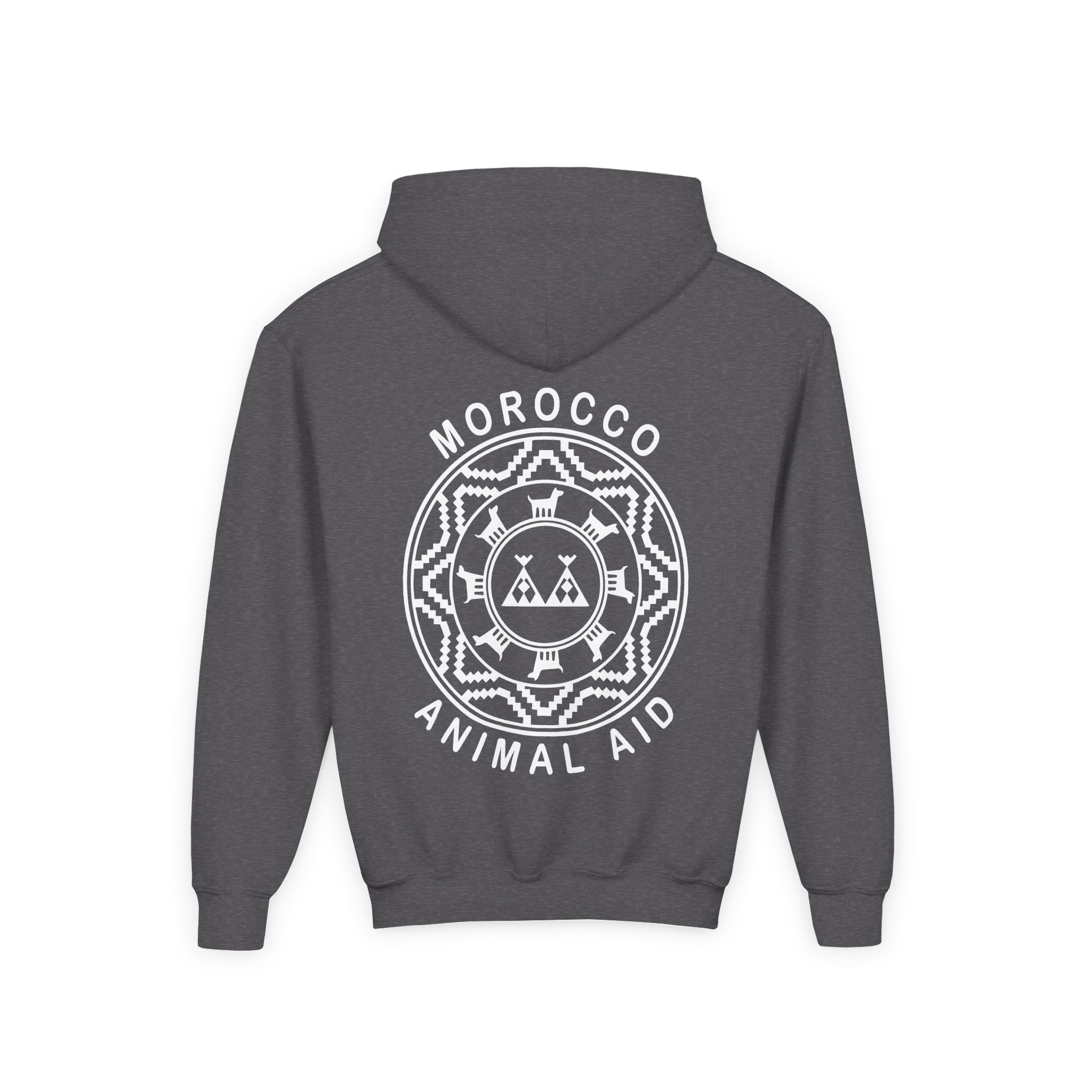 Kinging It Morocco Animal Aid Youth Heavy Blend Hooded Sweatshirt - Image 8