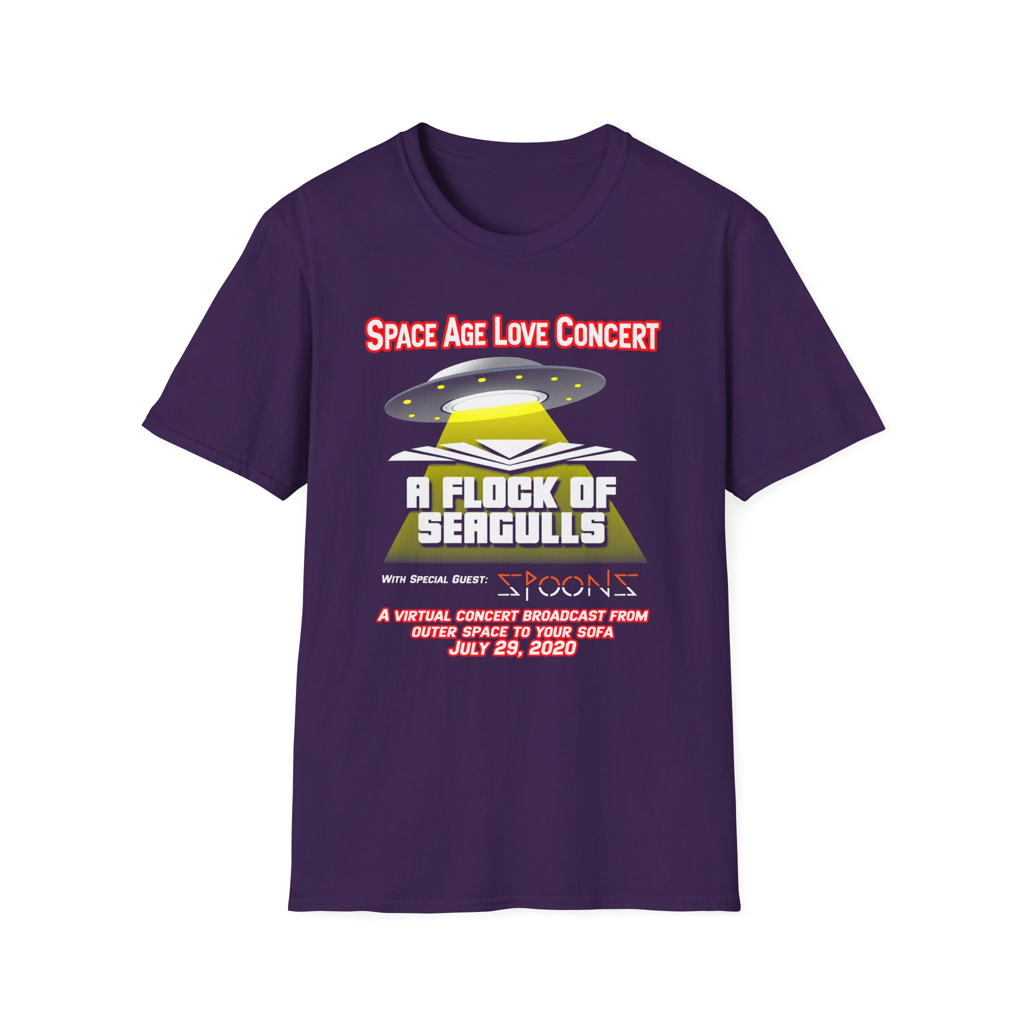 A Flock of Seagulls Space Age Love Concert Unisex Softstyle T-Shirt - Image 17