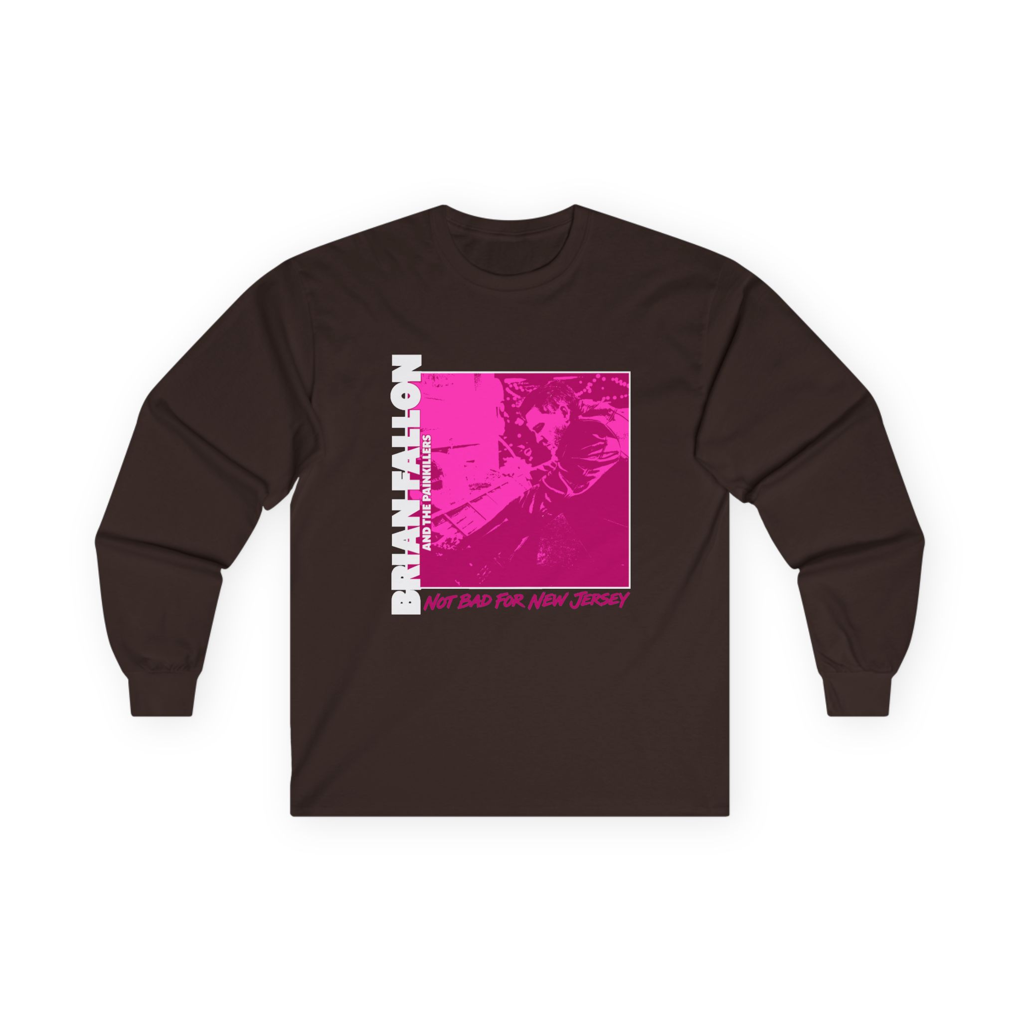 Brian Fallon Not Bad Pink Graphic Unisex Ultra Cotton Long Sleeve Tee - Image 3