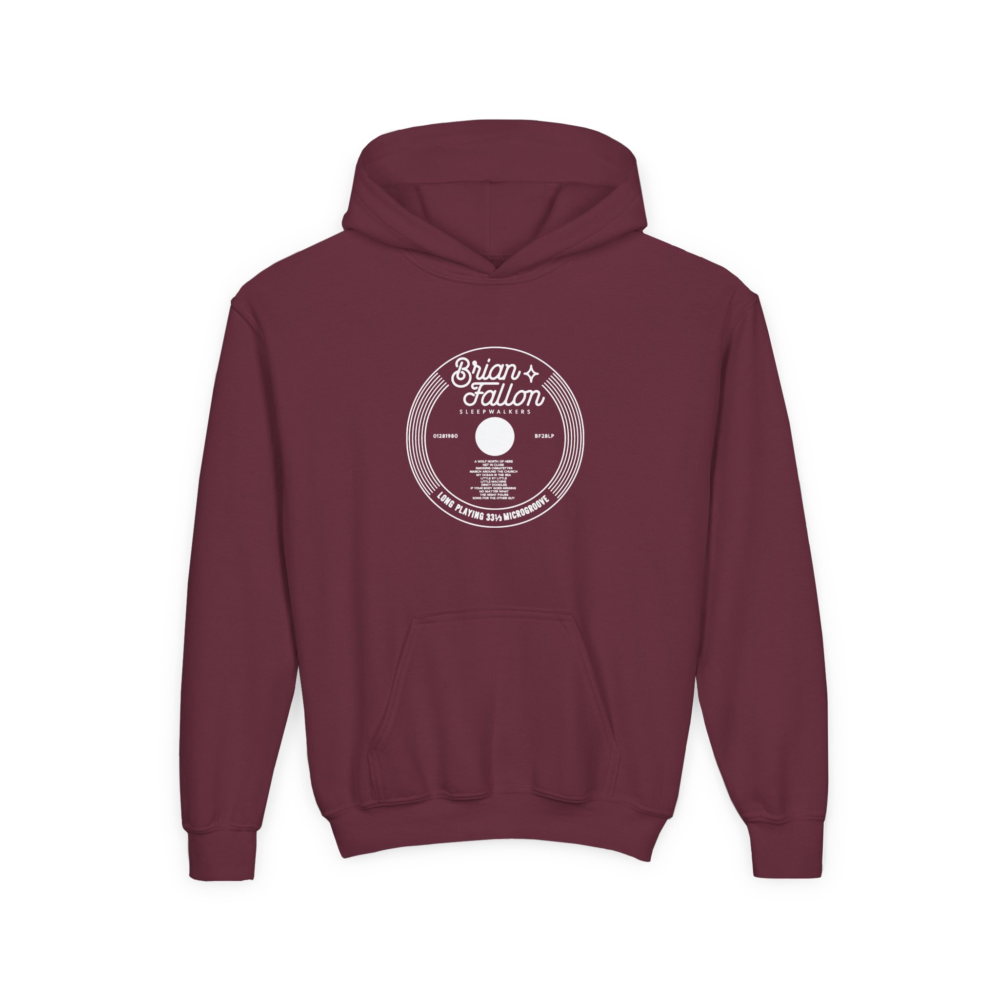 Brian Fallon Record Youth Heavy Blend Hooded Sweatshirt - Image 3