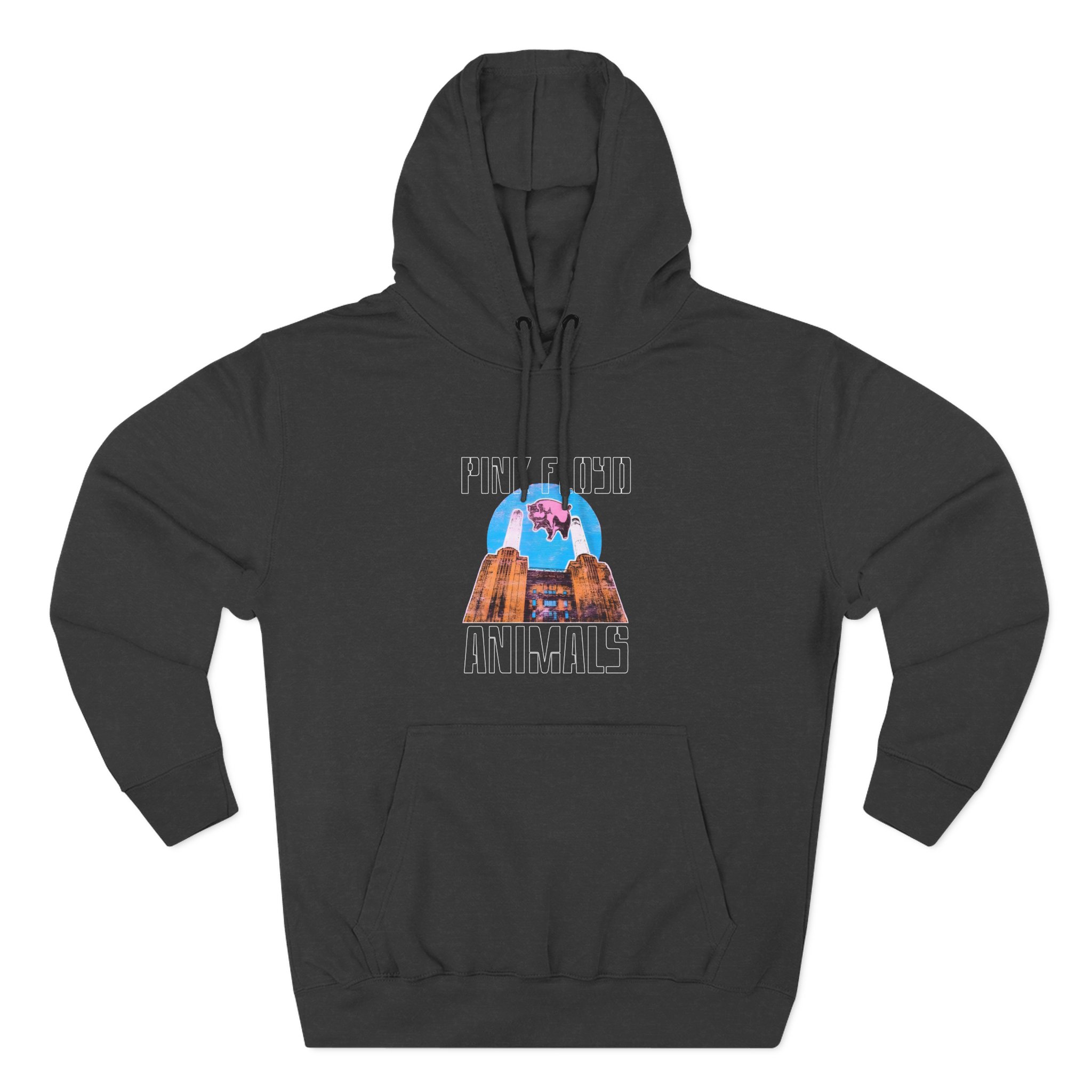 Pink Floyd Animals Pink Three-Panel Fleece Hoodie - Image 3