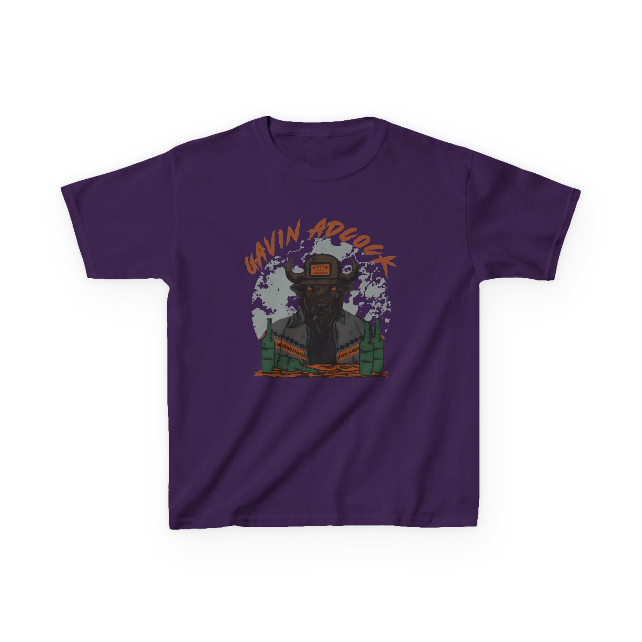 Gavin Adcock Graphite Bull Kids Heavy Cotton™ Tee - Image 5