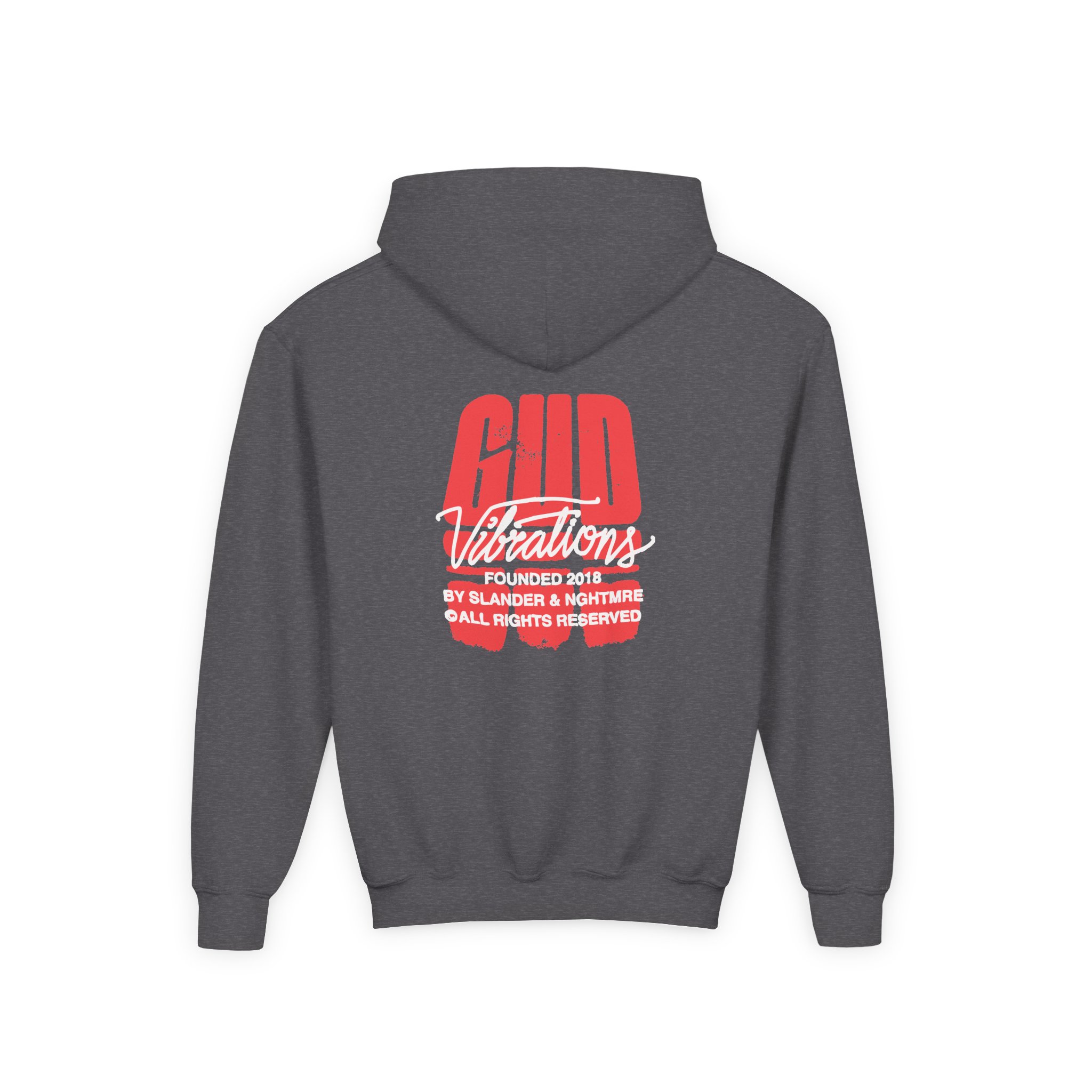 Slander Gud Vibrations Graffiti Youth Heavy Blend Hooded Sweatshirt - Image 6