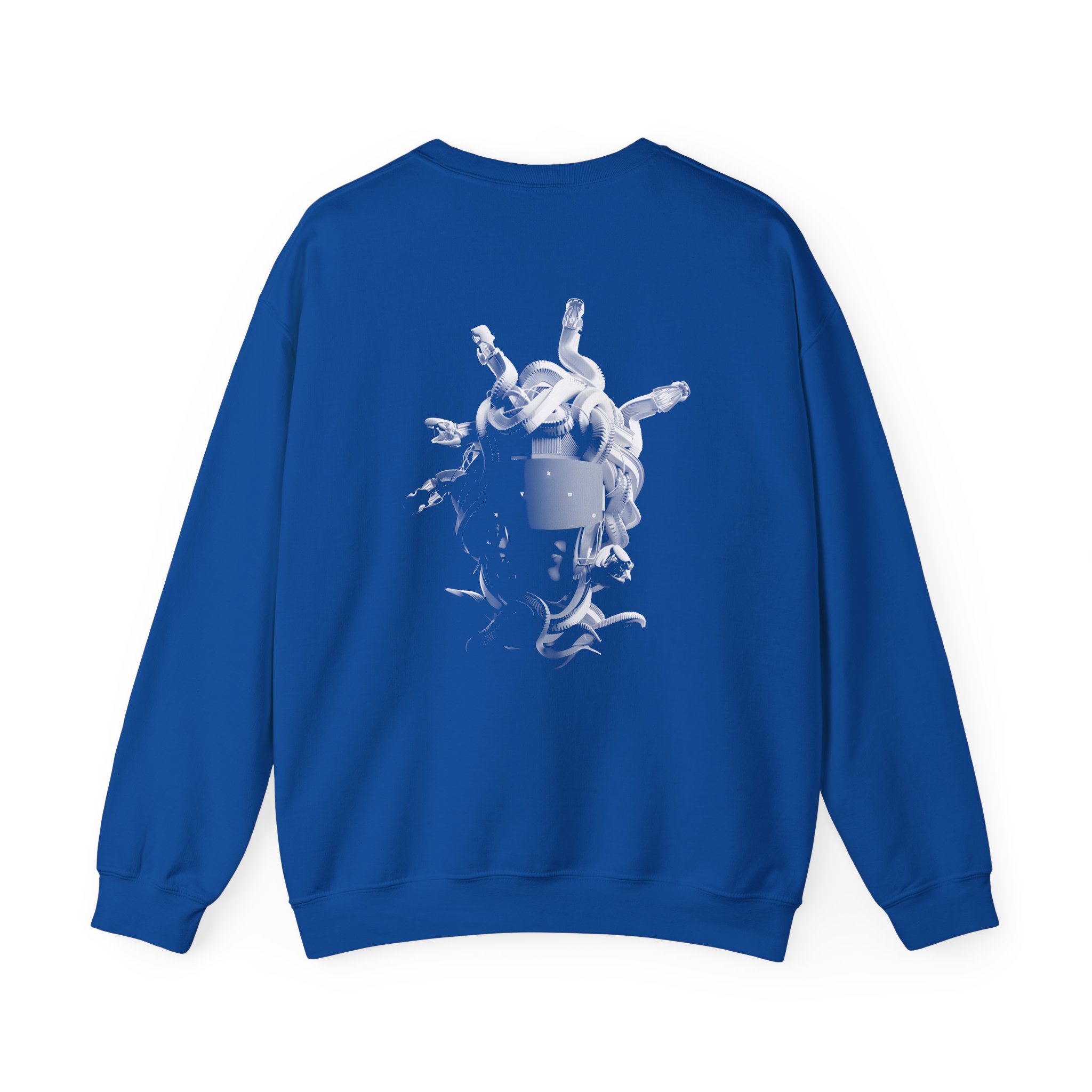 Meduza Greyscale Head Unisex Heavy Blend™ Crewneck Sweatshirt - Image 14