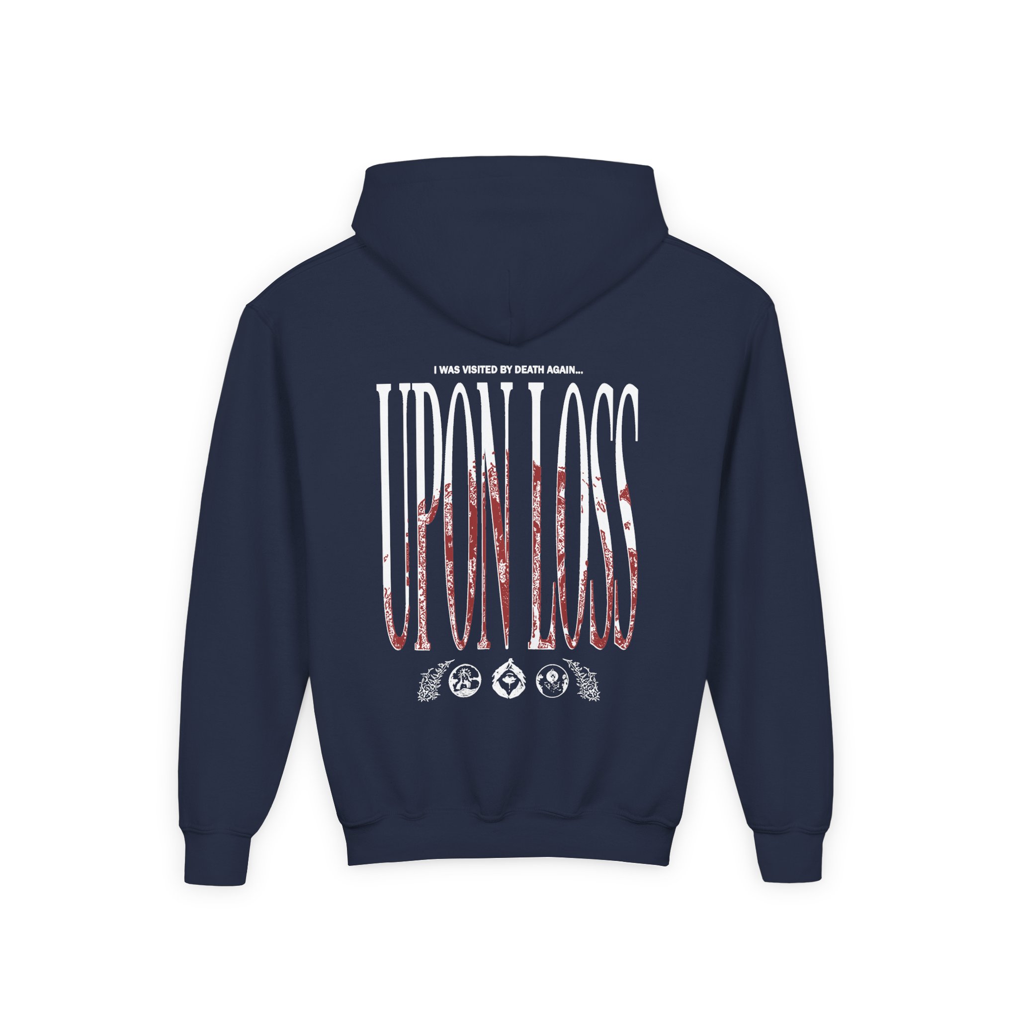 Knocked Loose Atop Your Throne Youth Heavy Blend Hooded Sweatshirt - Image 4