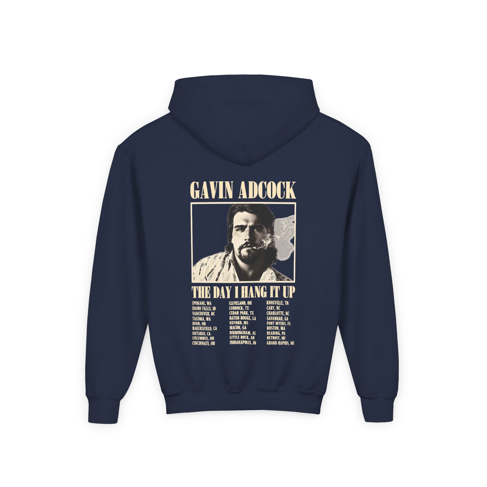 Gavin Adcock Hang It Up Tour Youth Heavy Blend Hooded Sweatshirt - Image 4