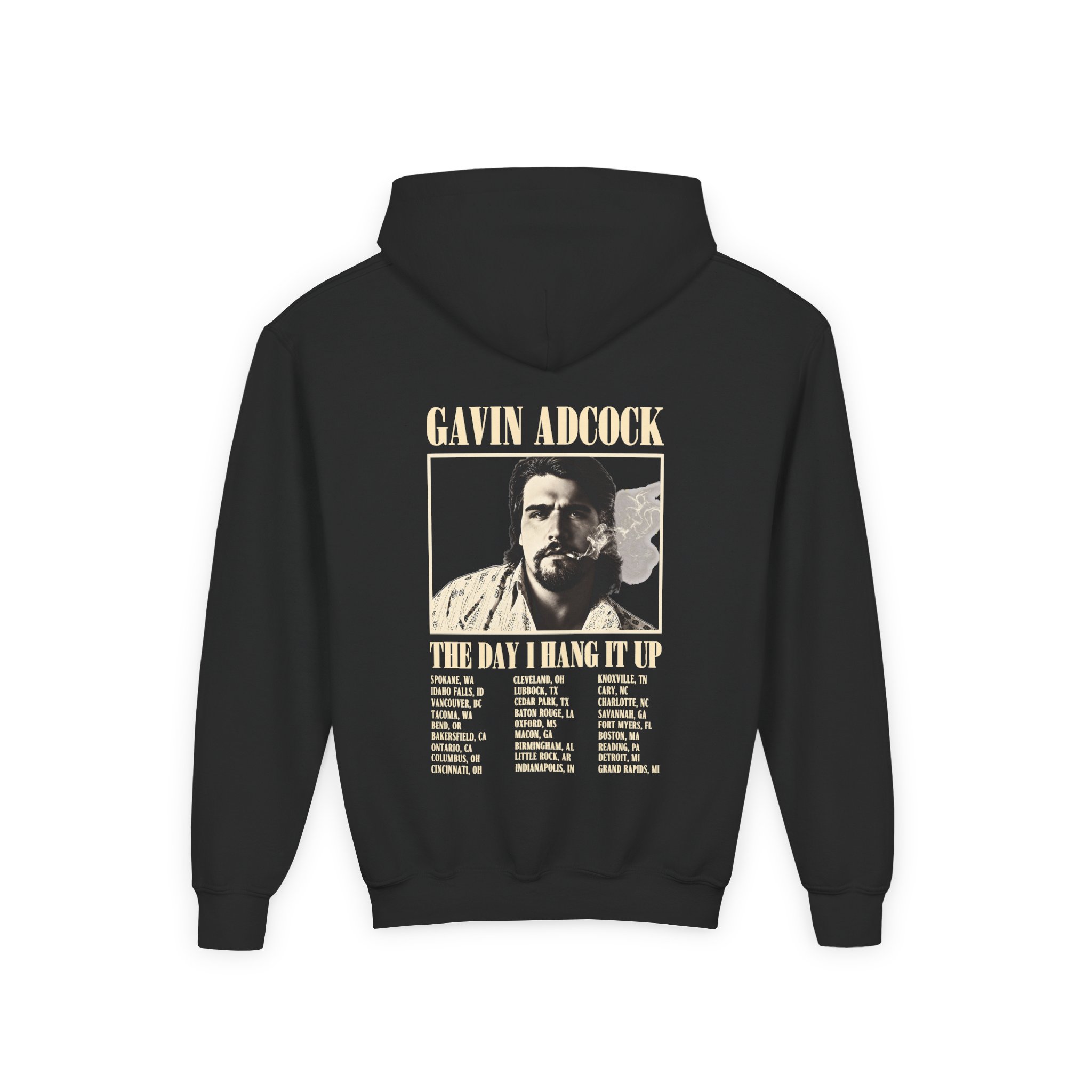 Gavin Adcock Hang It Up Tour Youth Heavy Blend Hooded Sweatshirt - Image 2