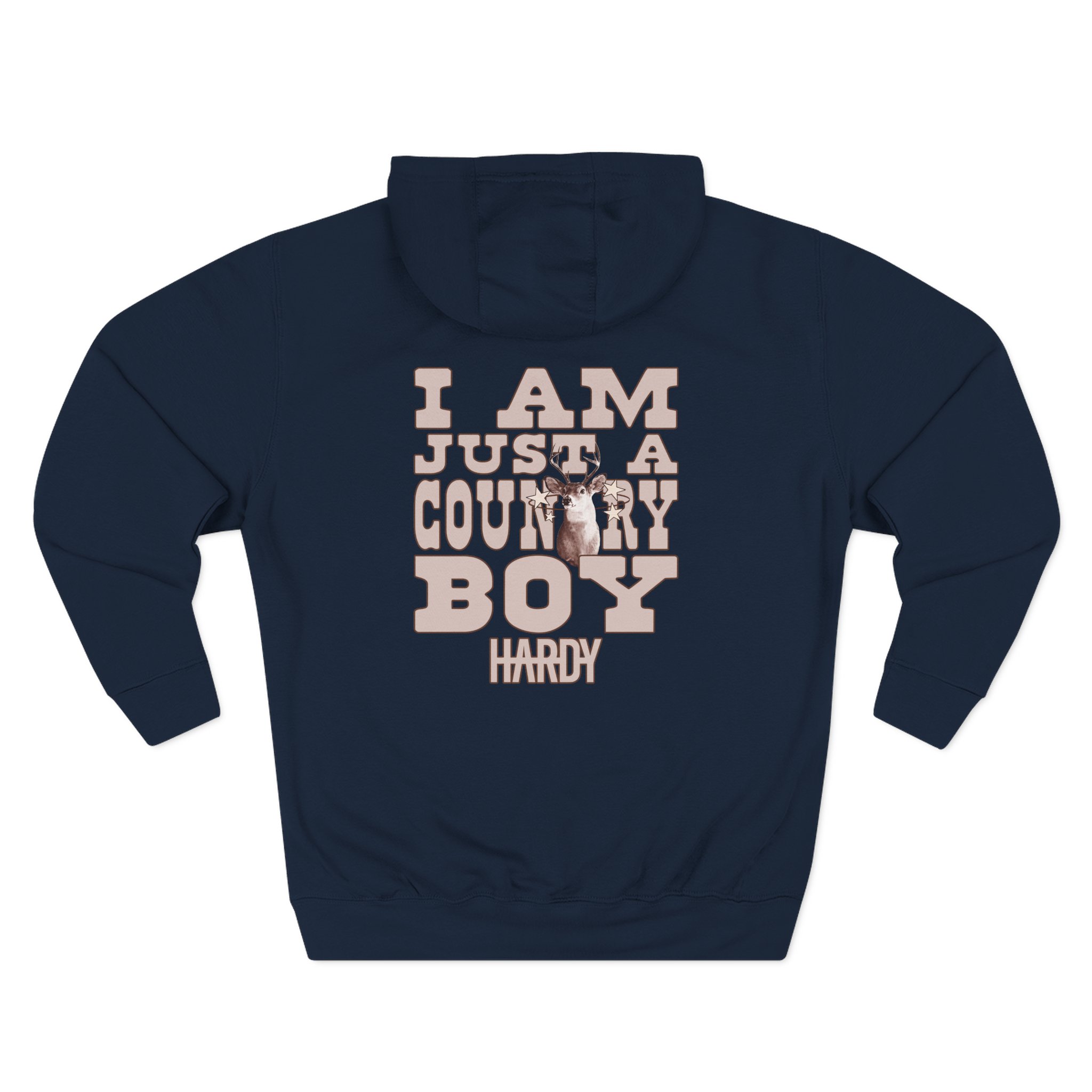 Hd I Am Just a Country Boy Crewneck Three-Panel Fleece Hoodie - Image 10