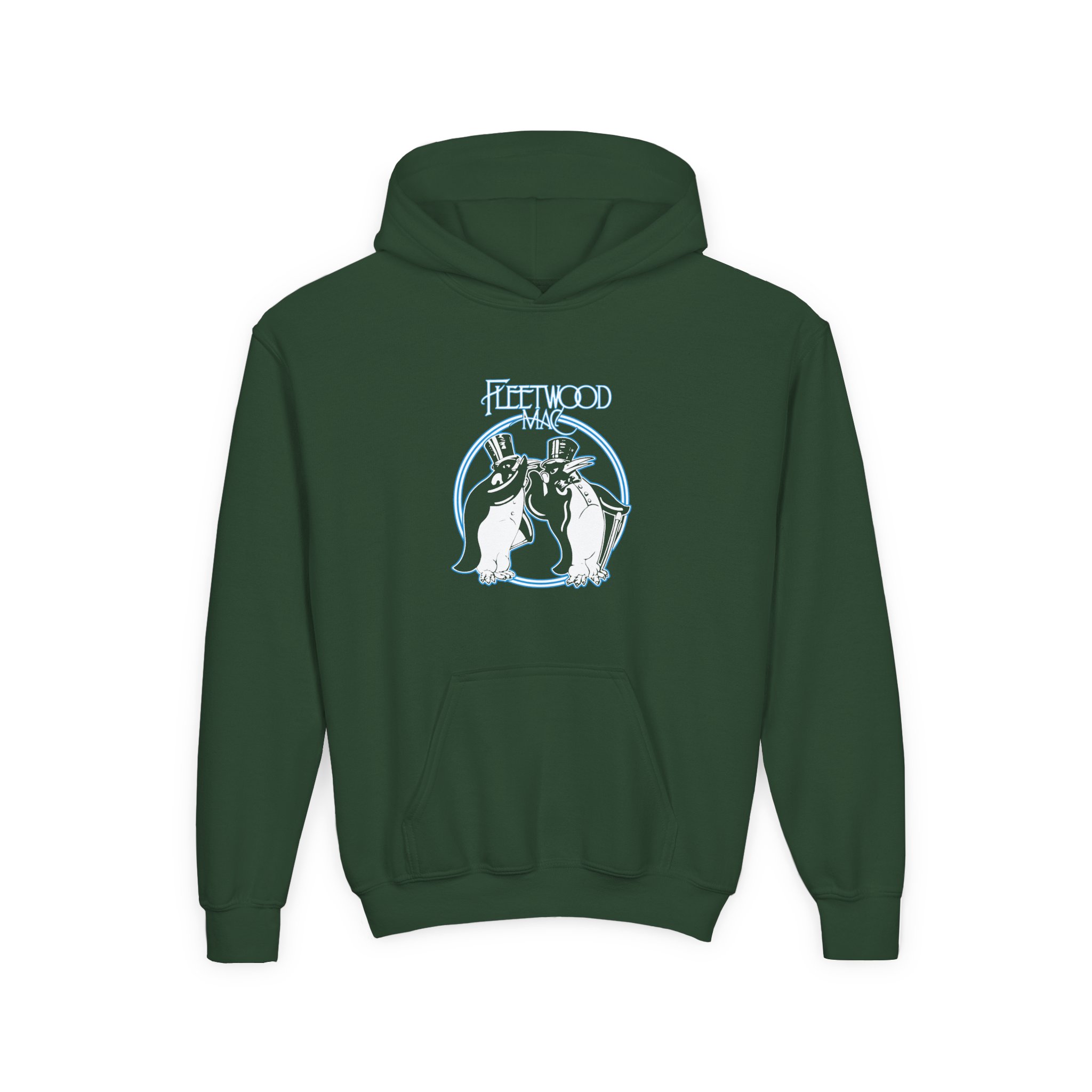 Fleetwood Mac Penguin Youth Heavy Blend Hooded Sweatshirt - Image 7