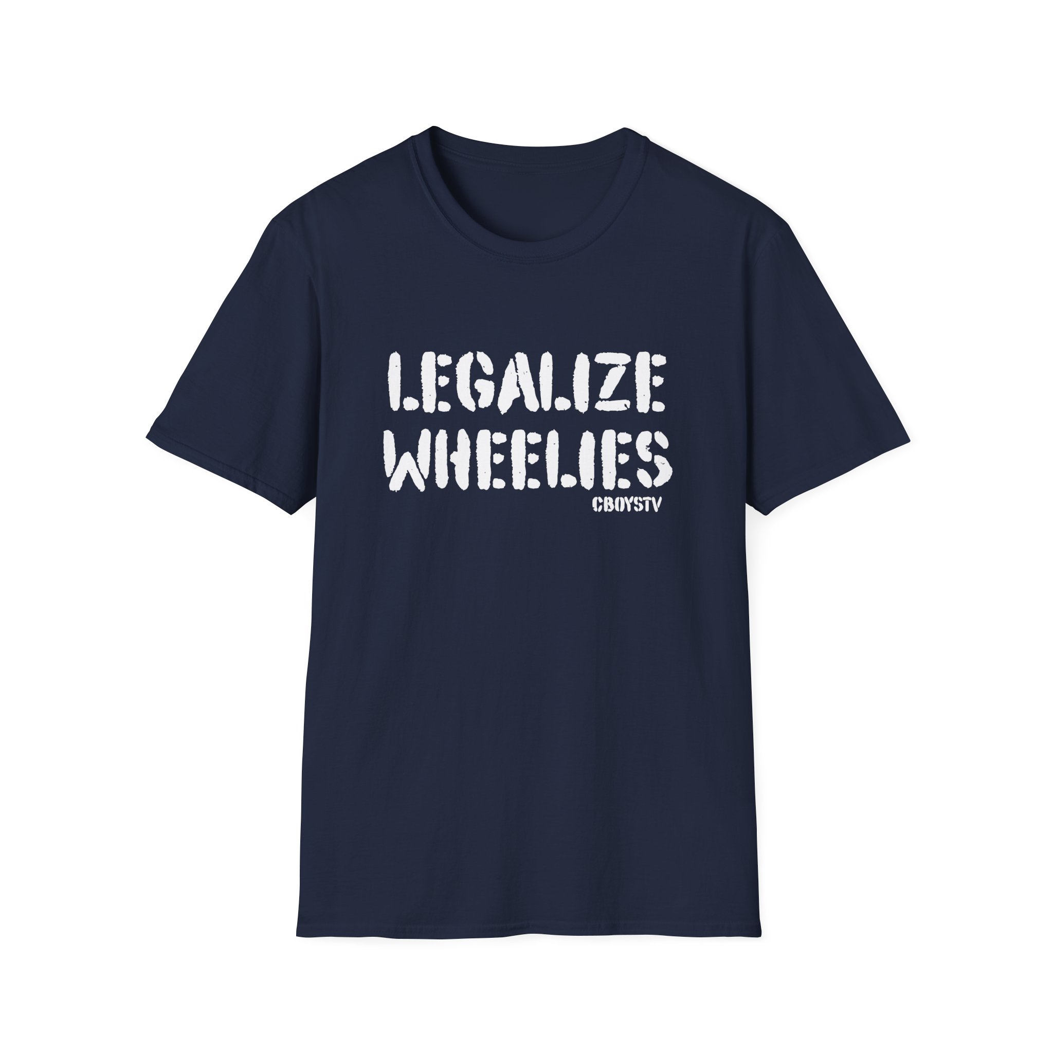 Cboystv Legalize Wheelies Unisex Softstyle T-Shirt - Image 21