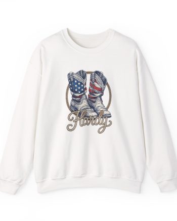 Hd Boots Americana Ringer Unisex Heavy Blend™ Crewneck Sweatshirt