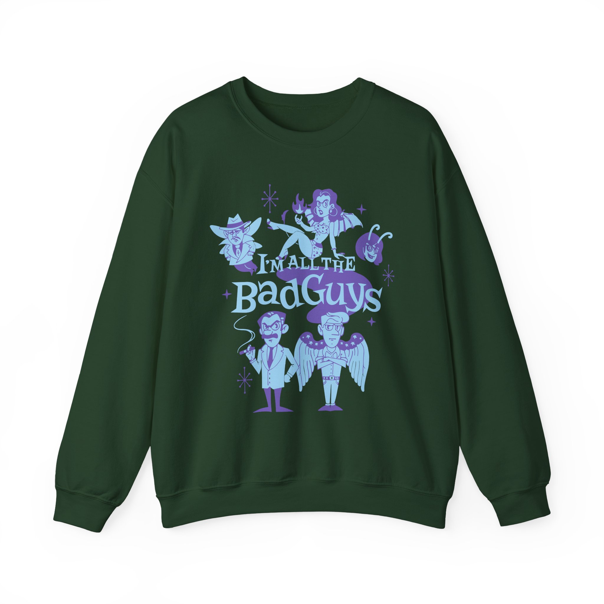 Dropout I'm All The Bad Guys Unisex Heavy Blend™ Crewneck Sweatshirt - Image 7