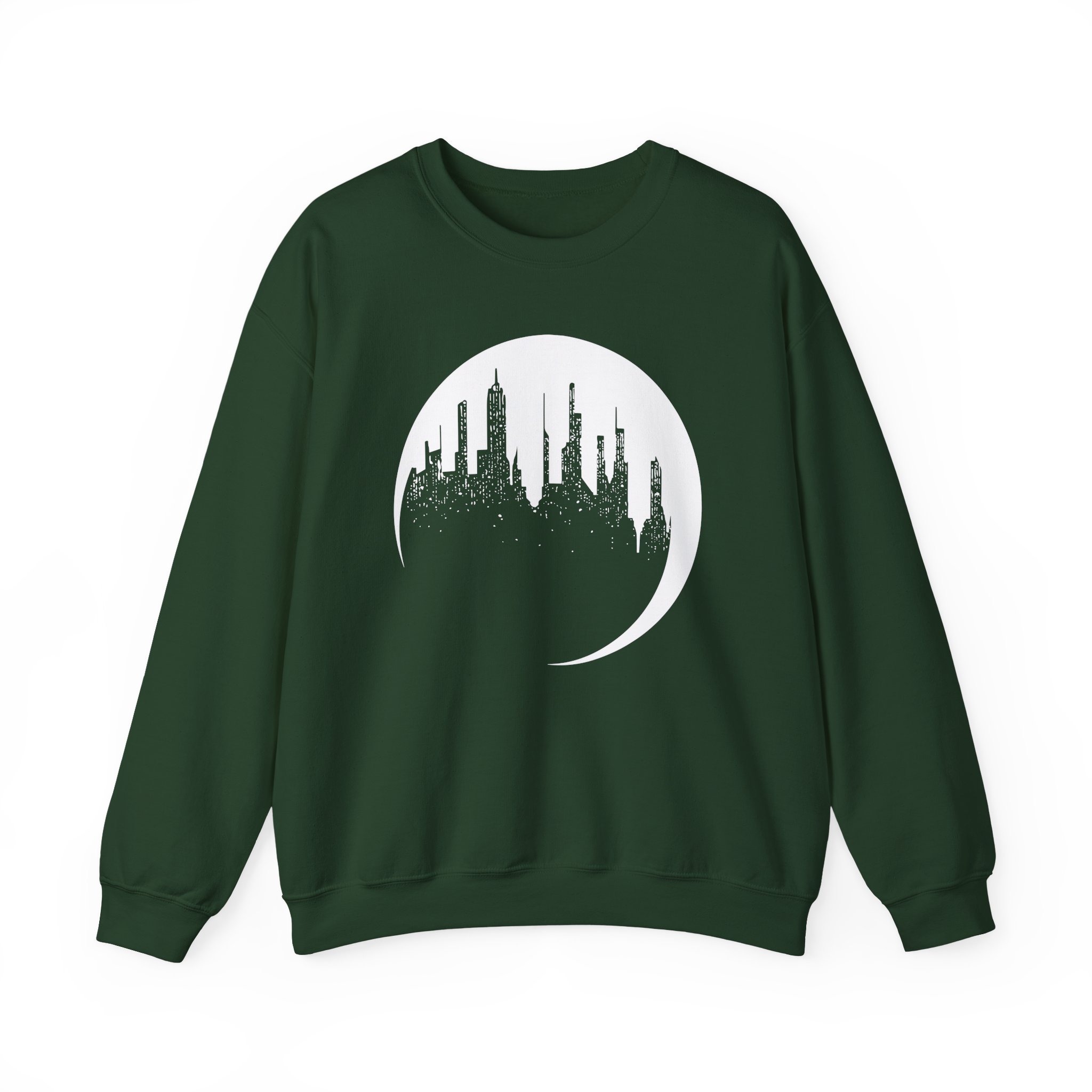 Dropout Unsleeping City Glow-In-The-Dark Unisex Heavy Blend™ Crewneck Sweatshirt - Image 7
