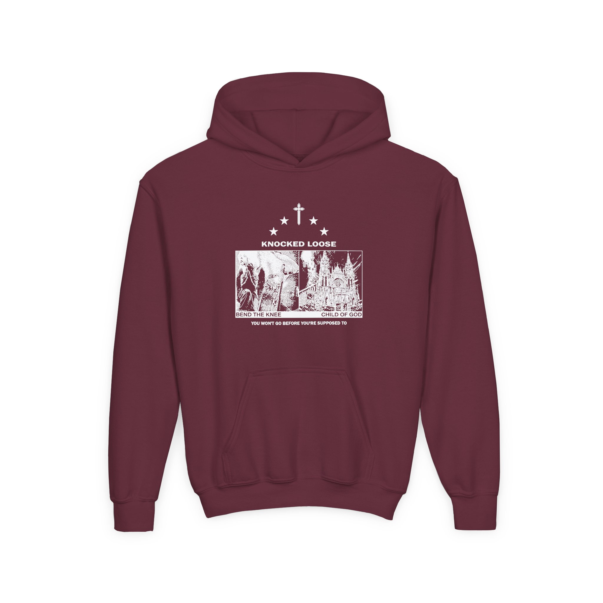Knocked Loose Blinding Faith Royal Youth Heavy Blend Hooded Sweatshirt - Image 3