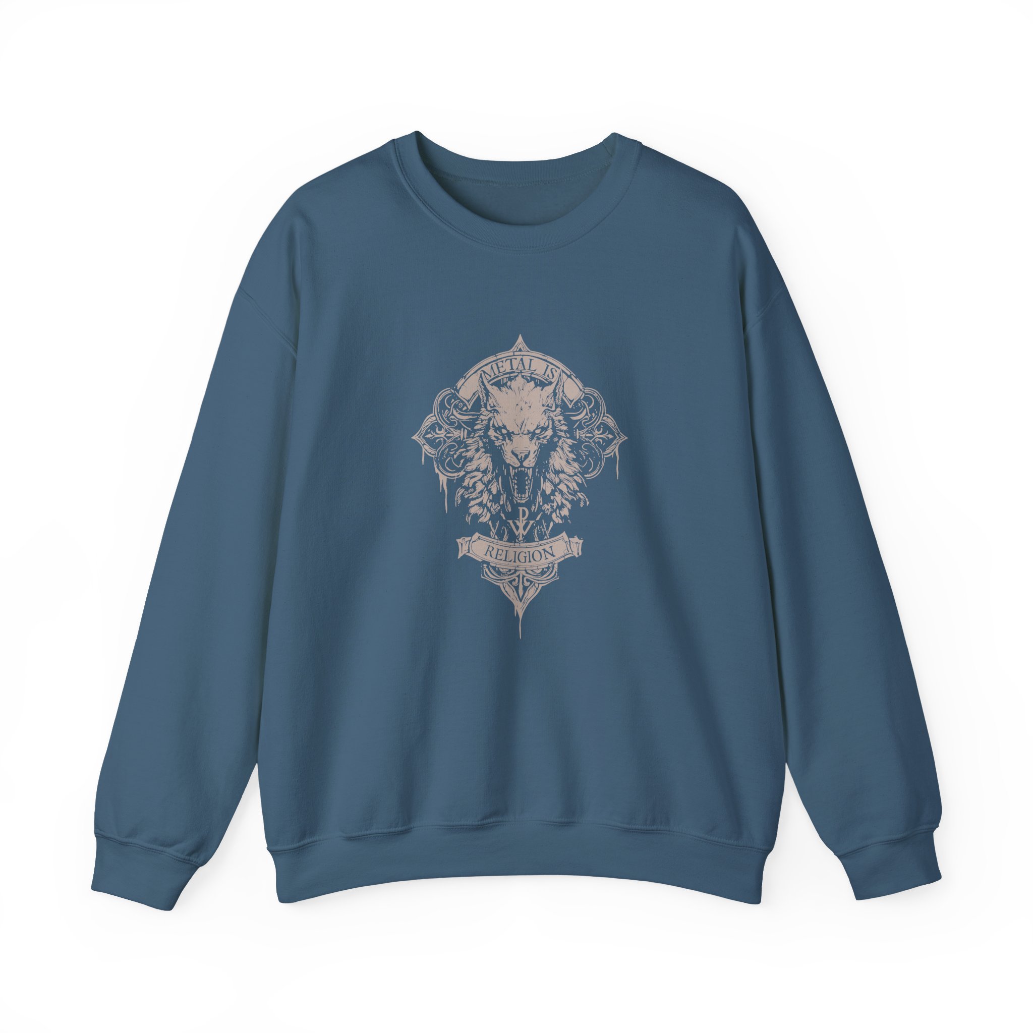 Powerwolf Wolfhead Unisex Heavy Blend™ Crewneck Sweatshirt - Image 15