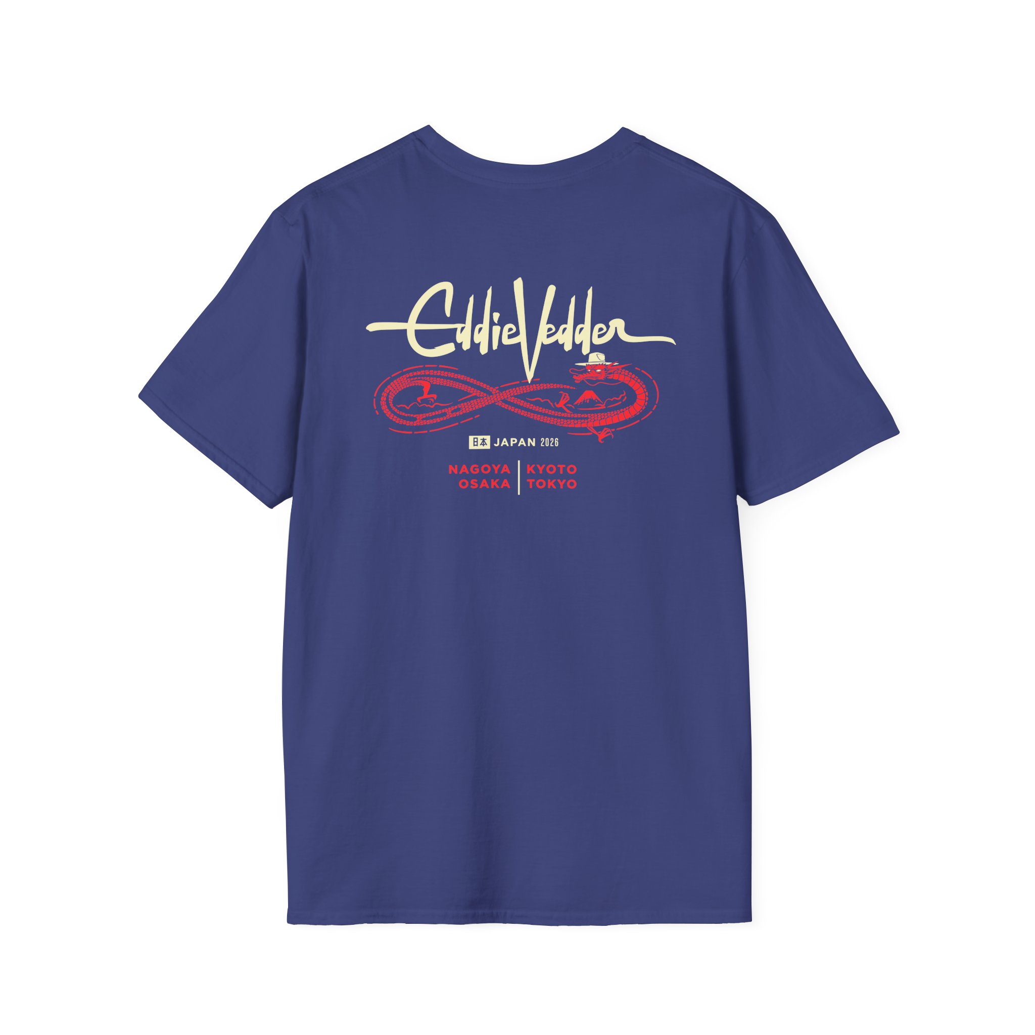 Eddie Vedder Figure 8 Dragon Unisex Softstyle T-Shirt - Image 10