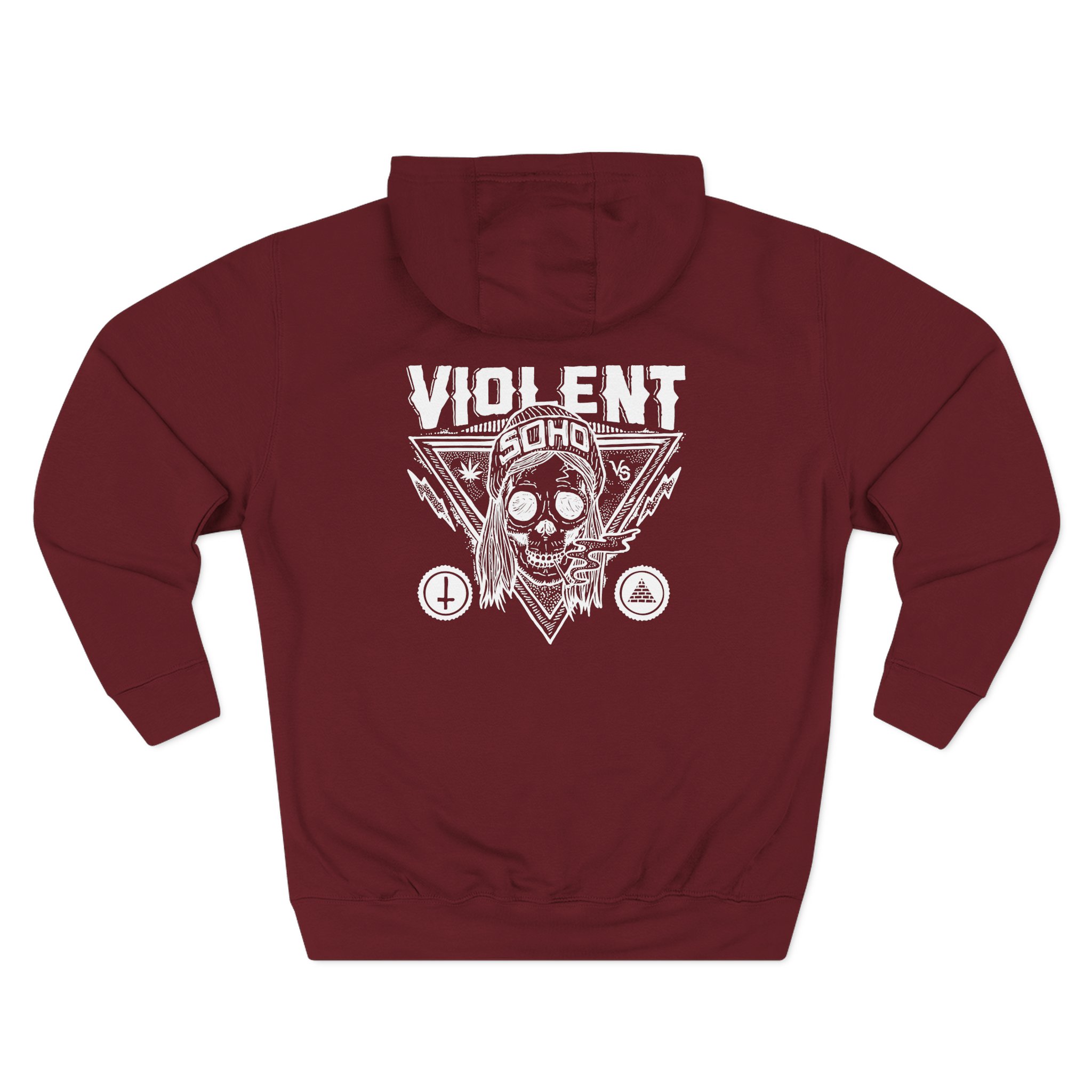 Violent Soho Blazin Skull Three-Panel Fleece Hoodie - Image 14