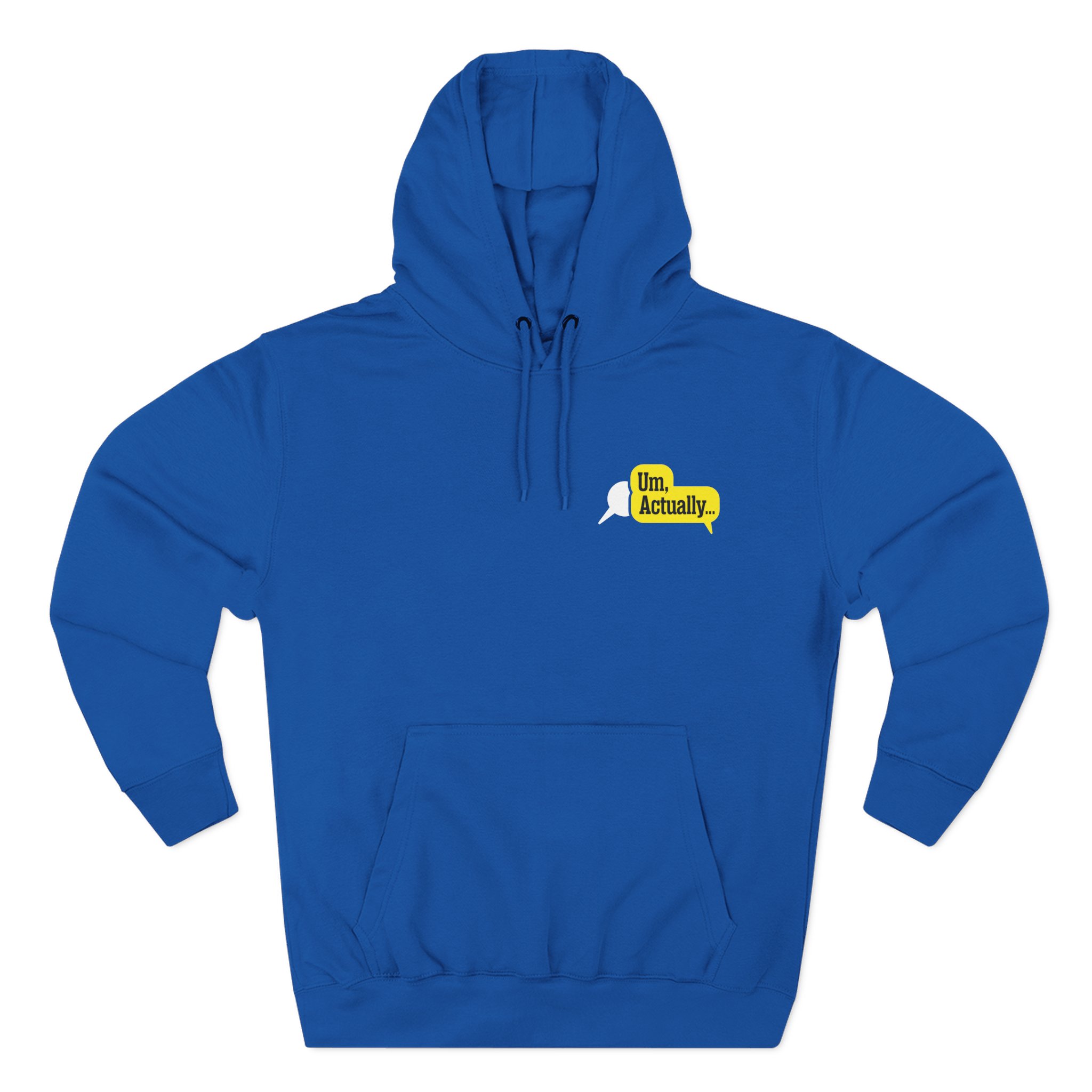 Dropout Um, Actually Fact Checker Three-Panel Fleece Hoodie