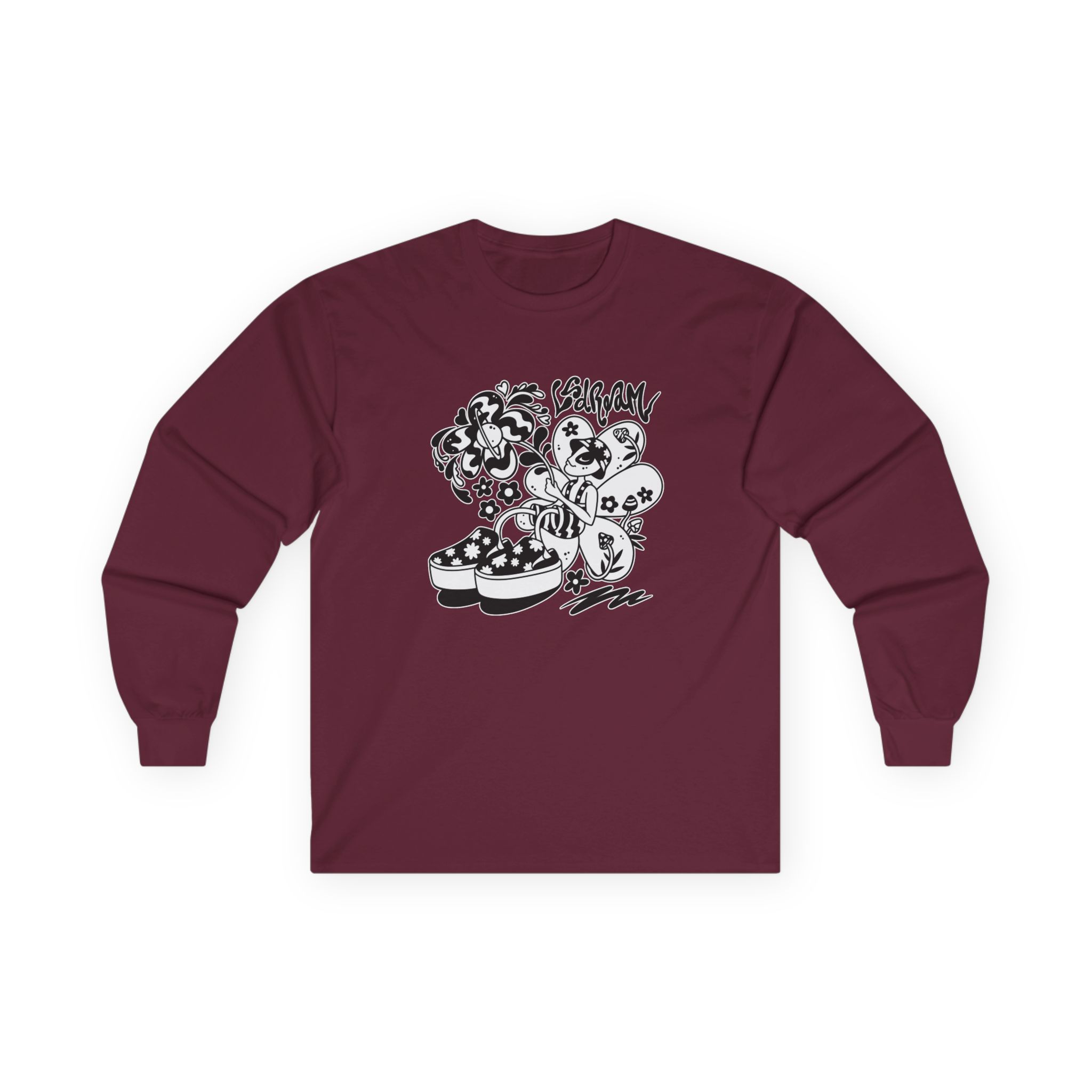 Lsdream Intergalactic Bloom Unisex Ultra Cotton Long Sleeve Tee - Image 3
